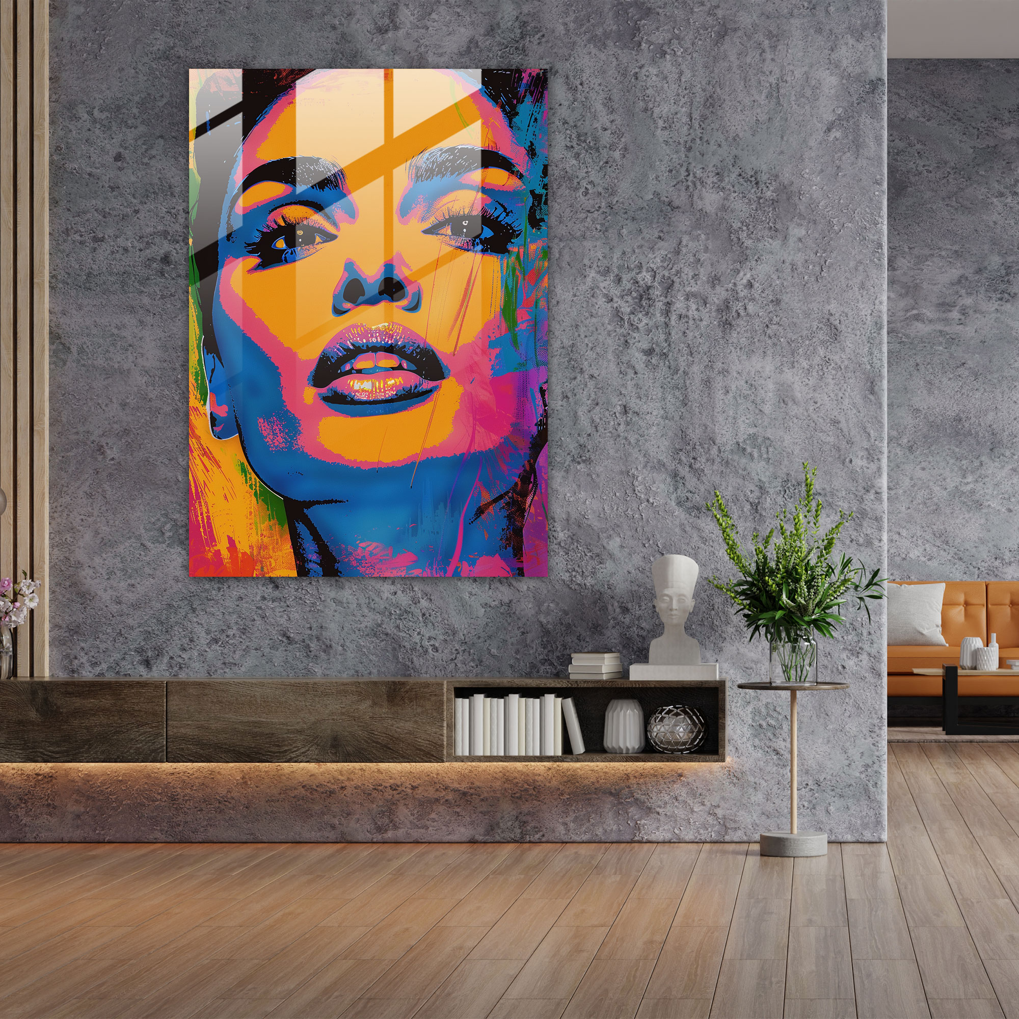 Andy Warhol Cam Tablo Modern Sanat - Ev Dekorasyonu