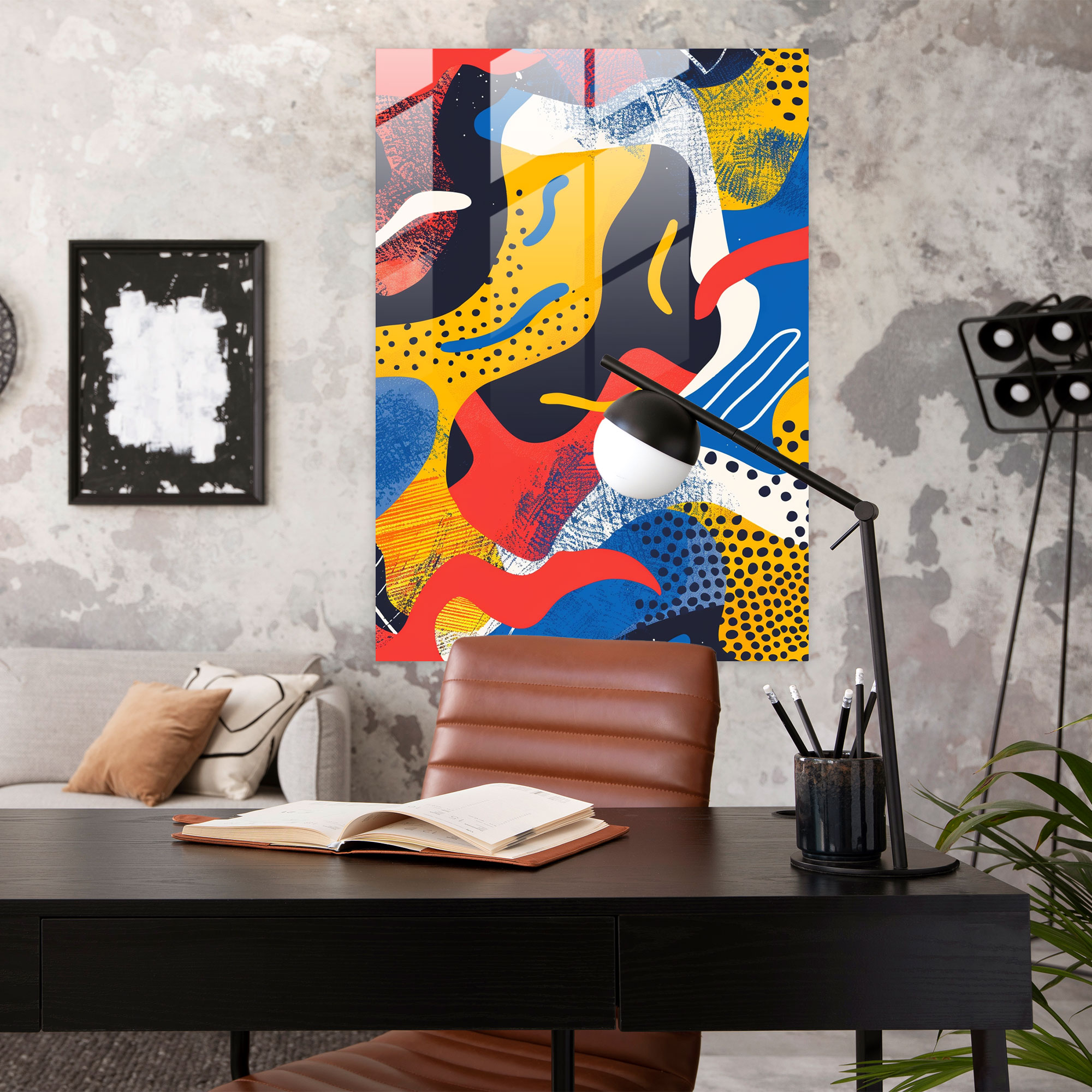 Andy Warhol Cam Duvar Sanatı - Modern Sanat Cam Tablosu