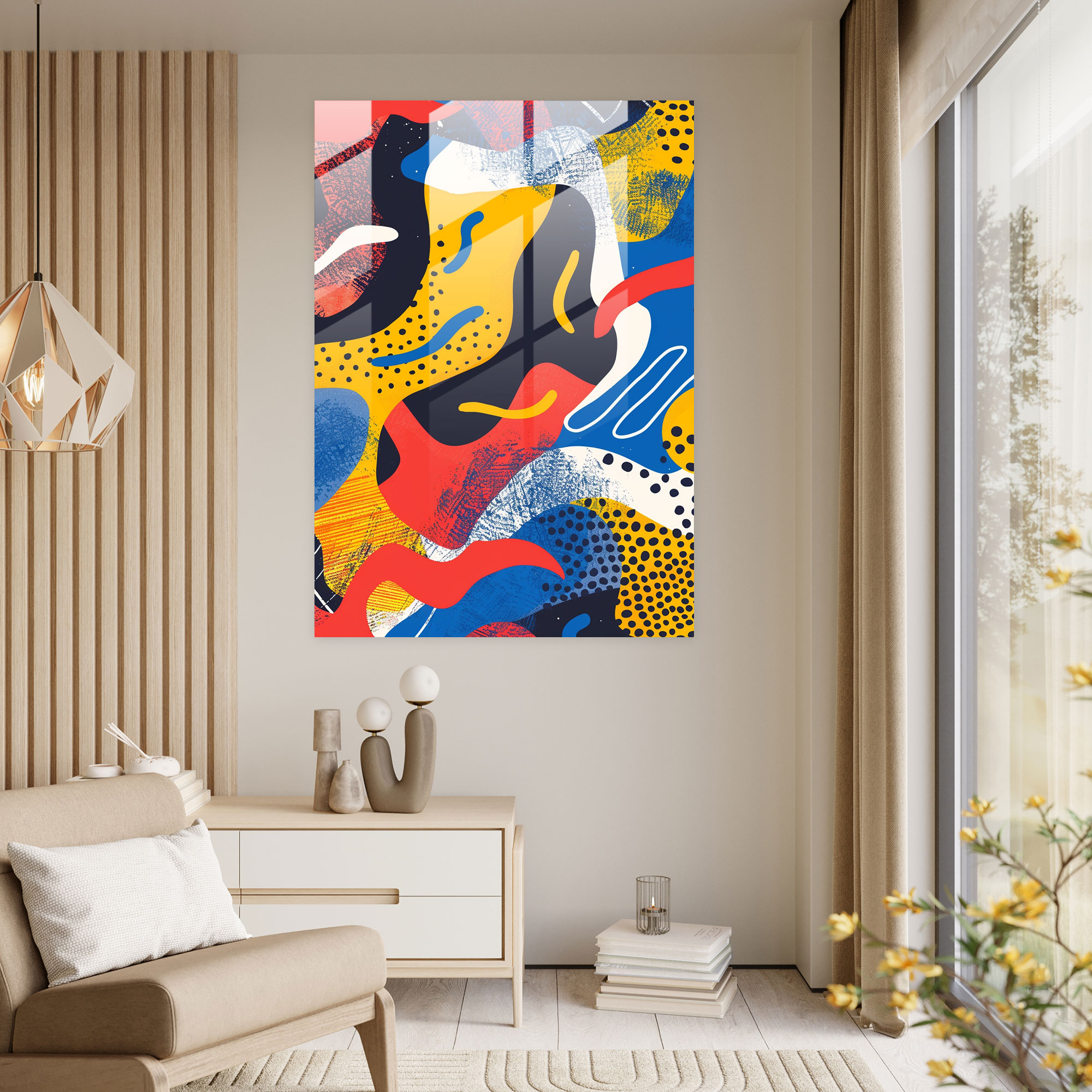 Andy Warhol Cam Duvar Sanatı - Modern Sanat Cam Tablosu