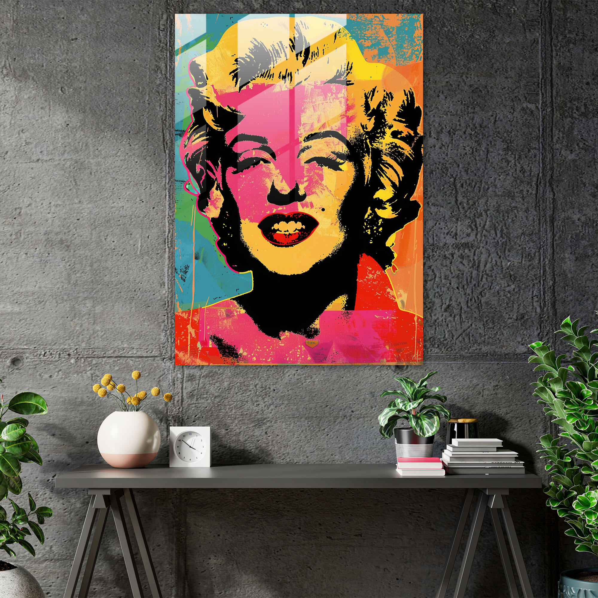 Andy Warhol Cam Tablo Duvar Dekorasyonu