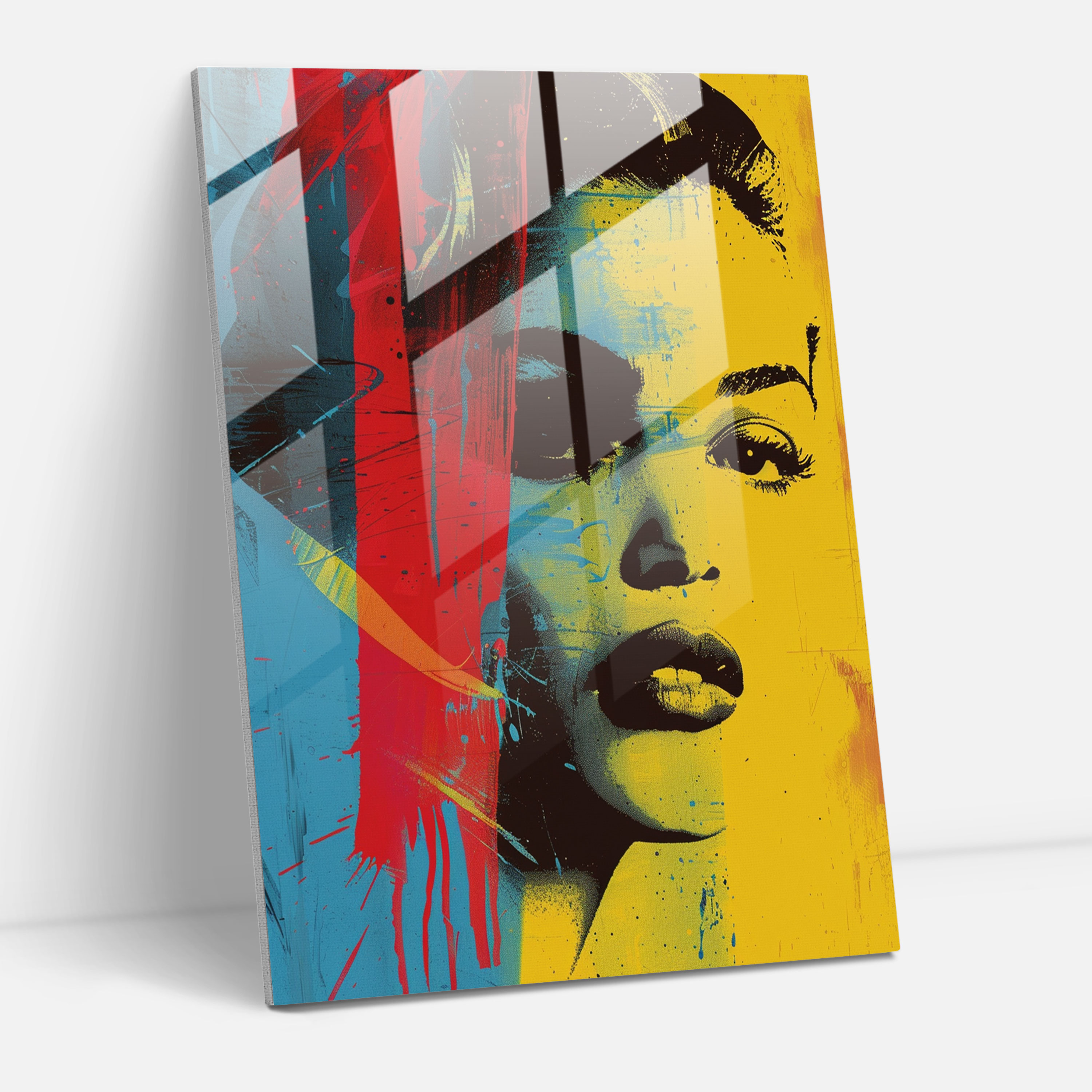Andy Warhol Cam Tablo Modern Sanat - Andy Warhol Cam Sanatı Modern Sanat Cam Tablo