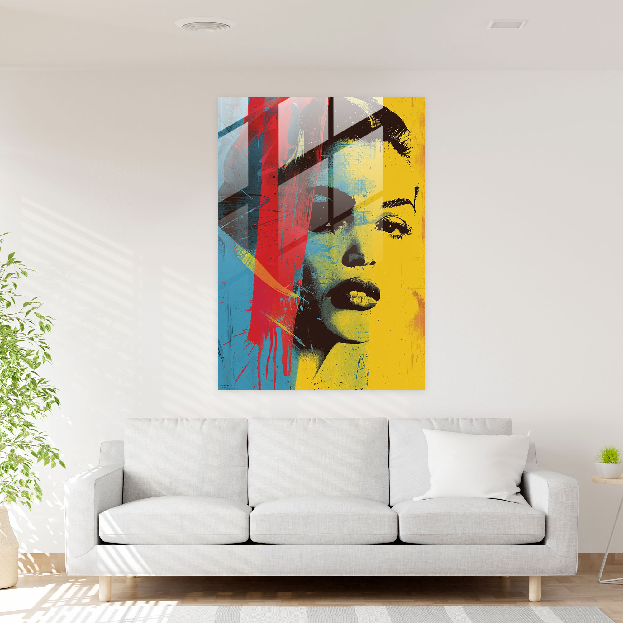 Andy Warhol Cam Tablo Modern Sanat - Andy Warhol Cam Sanatı Modern Sanat Cam Tablo