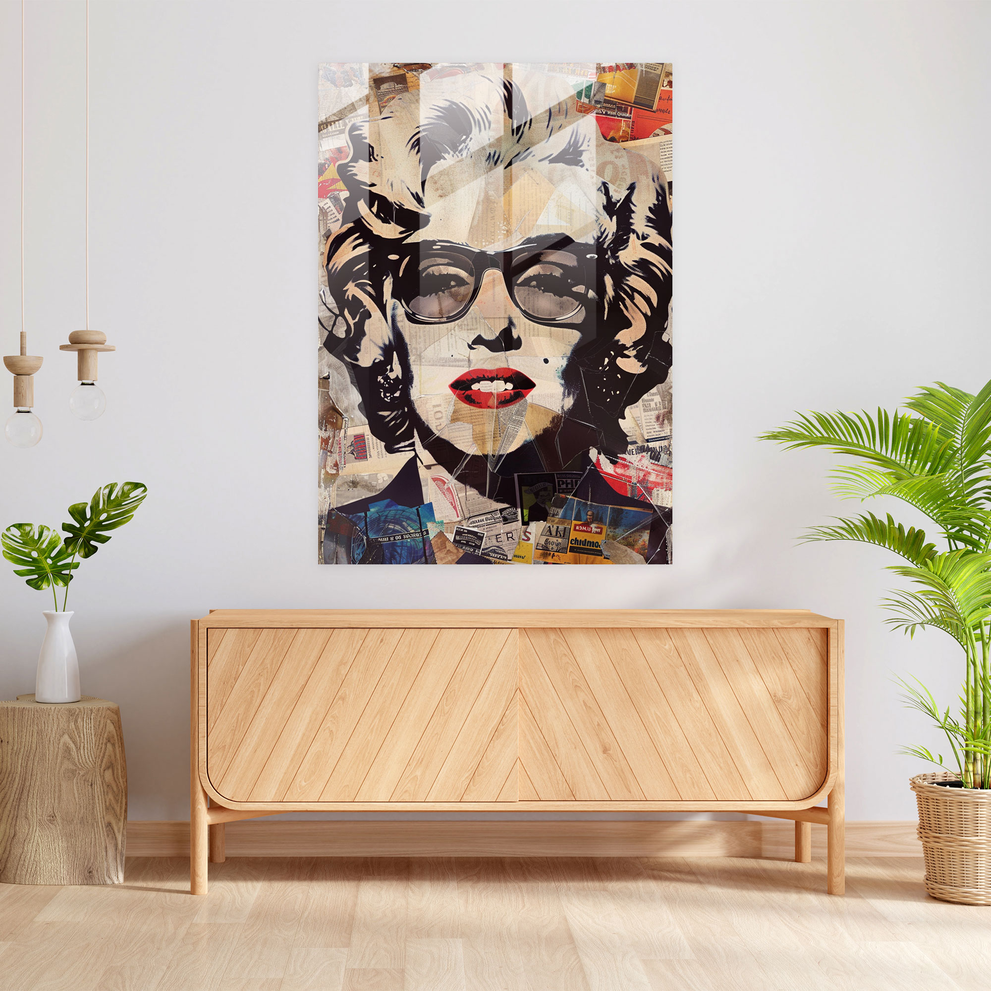 Andy Warhol Cam Sanatı - Pop Kültür Koleksiyonu - Duvar Sanatı Ev Dekorasyonu