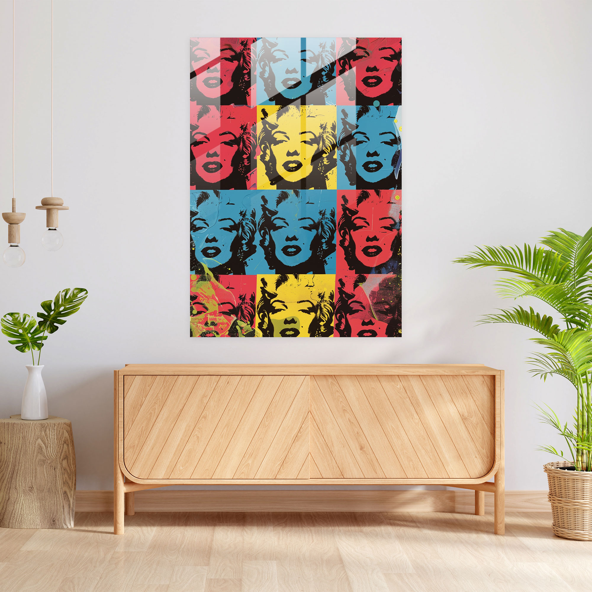 Andy Warhol Cam Tablo Grafik Ev Dekorasyonu Modern Sanat - Andy Warhol Cam Tablo Modern Sanat Cam Duvar Sanatı