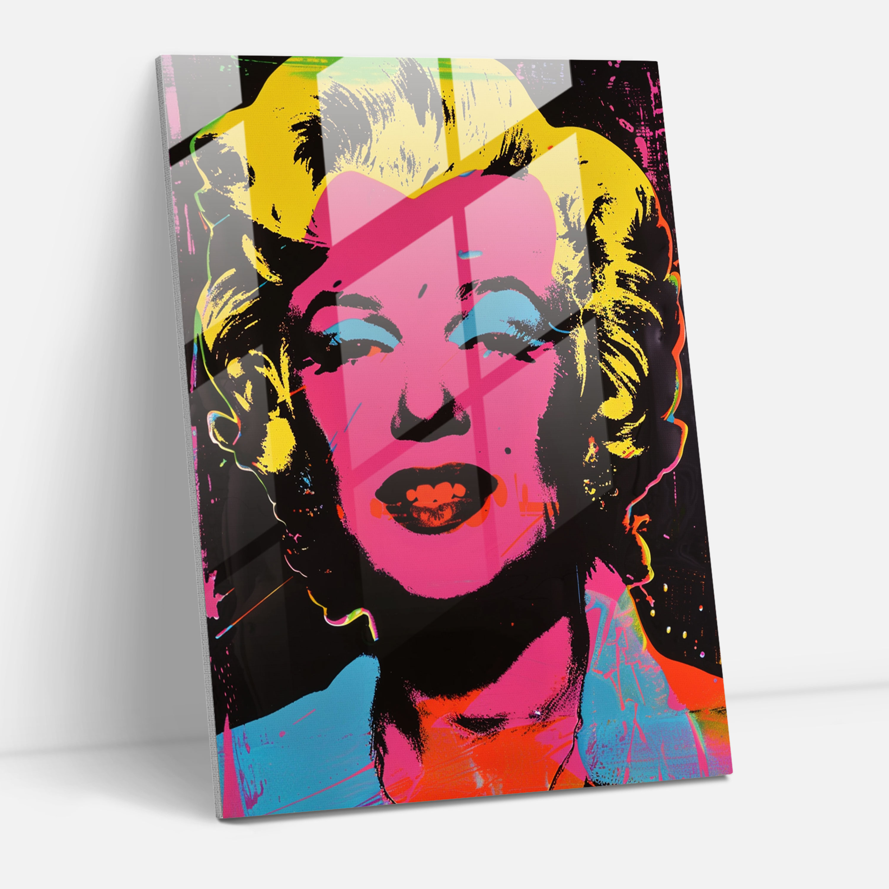 Andy Warhol Cam Tablo Şaşırtıcı Ev Dekorasyonu Canlı Modern Sanat