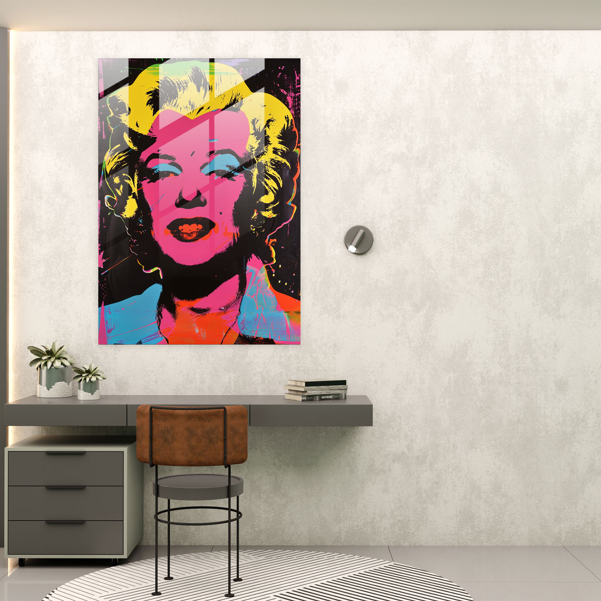 Andy Warhol Cam Tablo Şaşırtıcı Ev Dekorasyonu Canlı Modern Sanat