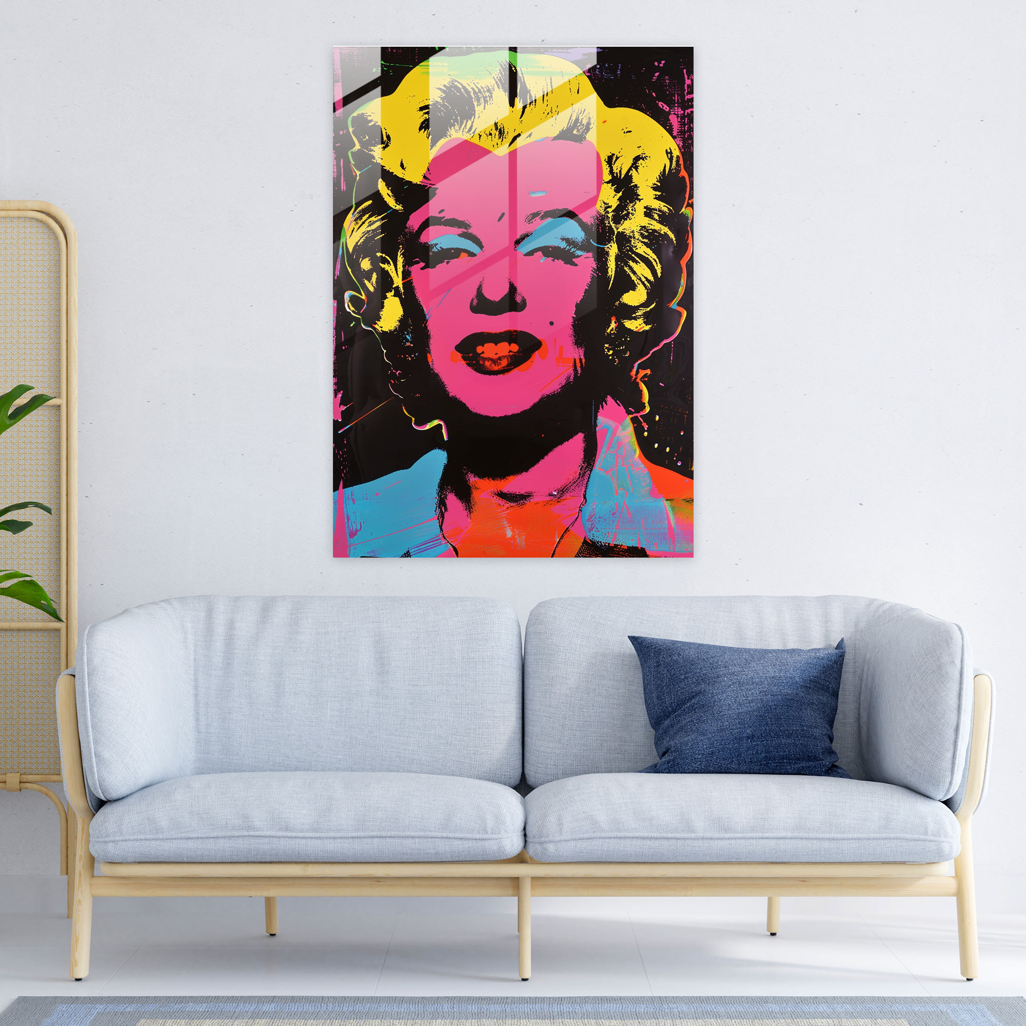 Andy Warhol Cam Tablo Şaşırtıcı Ev Dekorasyonu Canlı Modern Sanat
