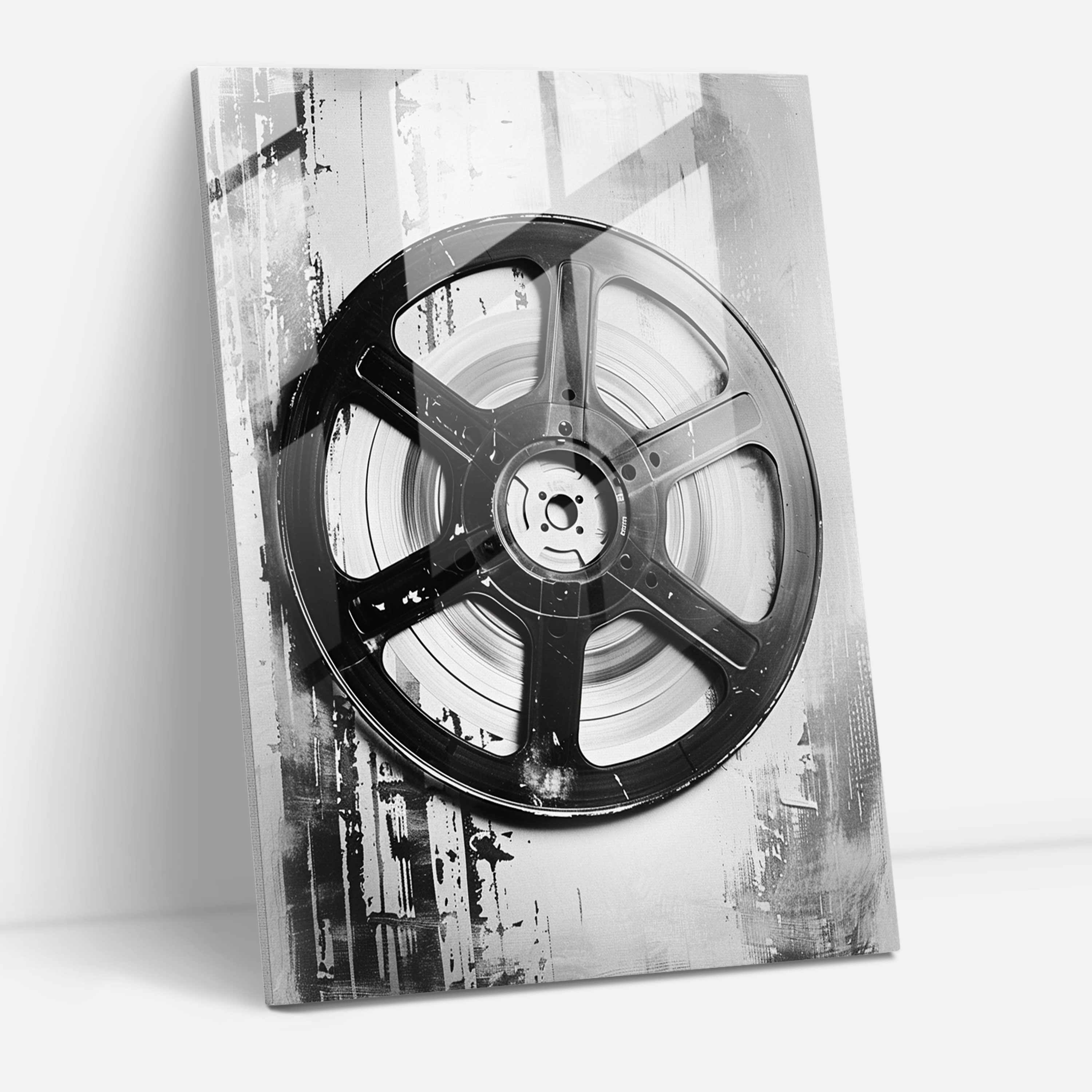 Andy Warhol Cam Tablo - Vintage Film Makarası - Ev Dekorasyonu