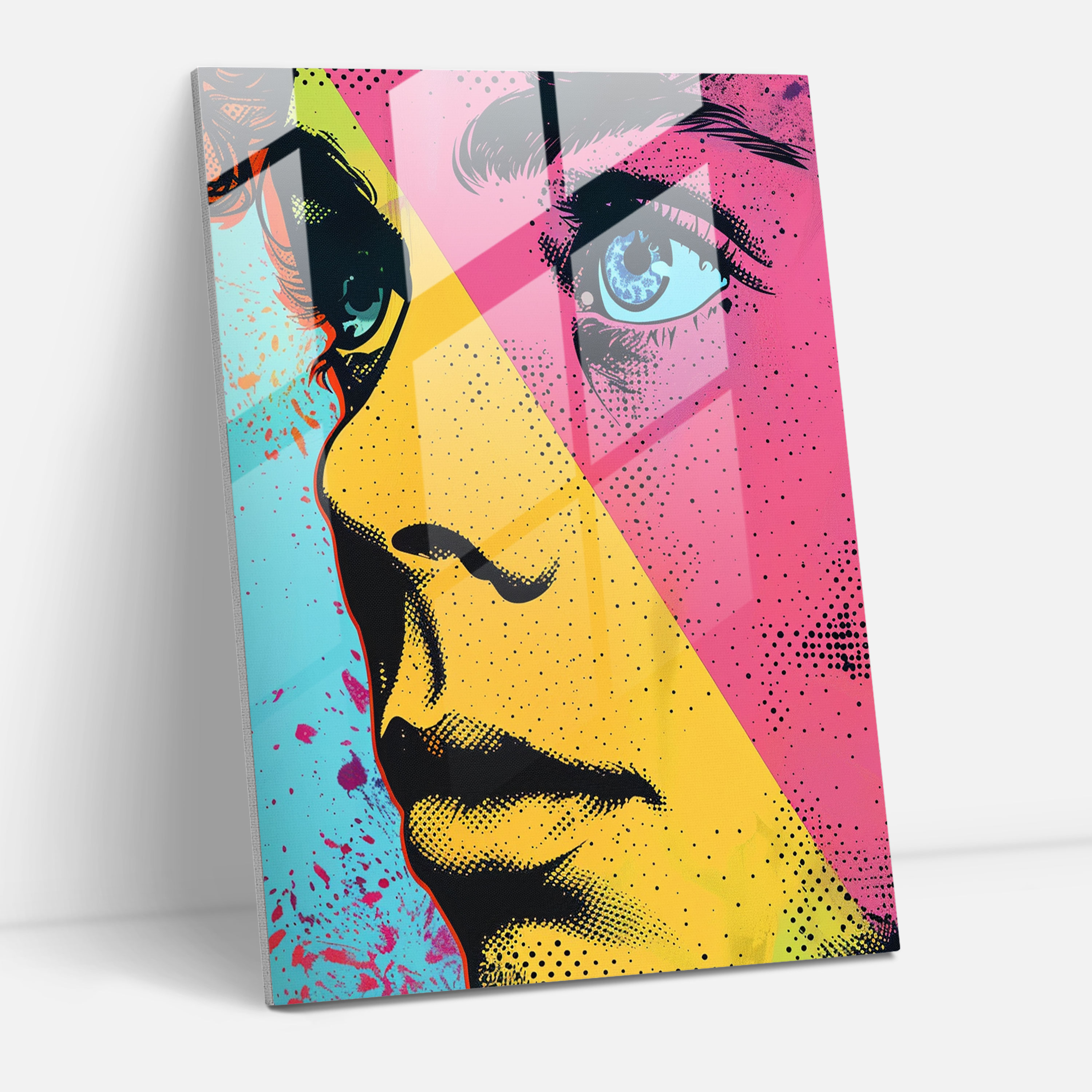 Andy Warhol Cam Tablo - Pop Art Çizgi Roman Tasarımı