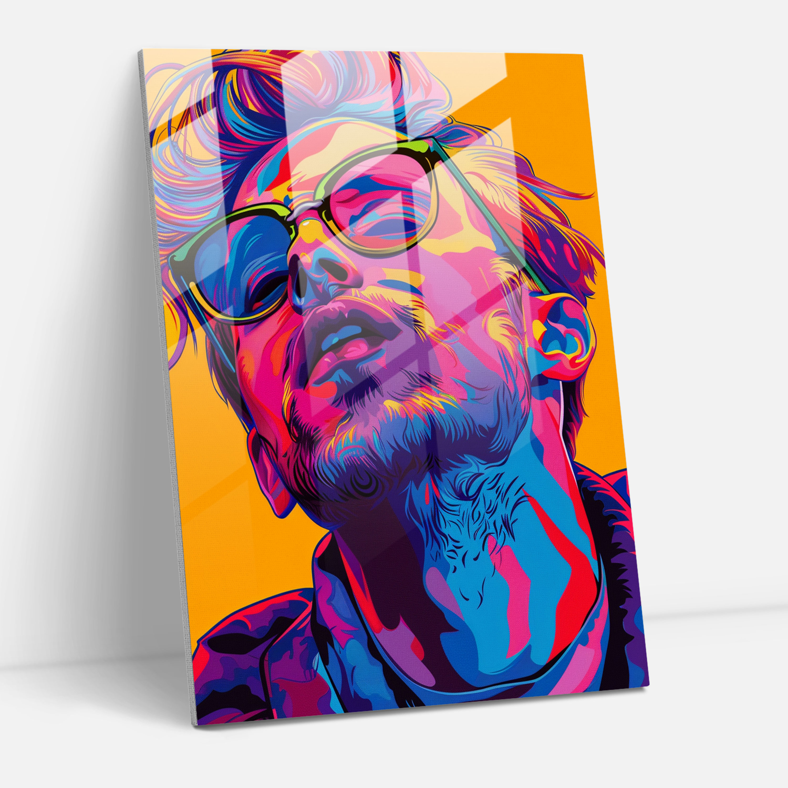Andy Warhol Cam Tablo - Pop Art Ev Dekorasyonu için Andy Warhol Cam Tablo