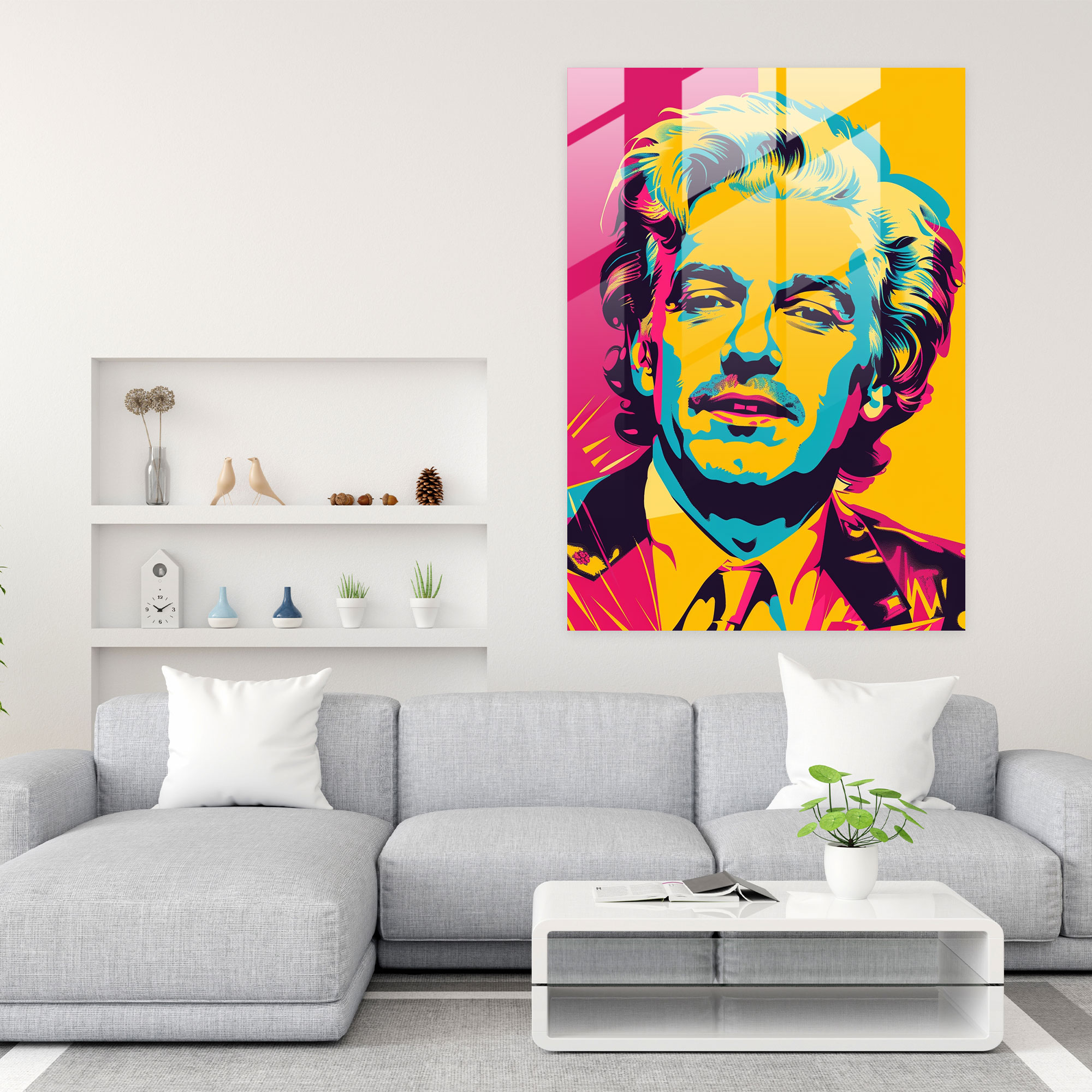 Andy Warhol Modern Sanat - Pop Kültür İkonları - Cam Tablo Duvar Dekorasyonu Kanvas Tablo
