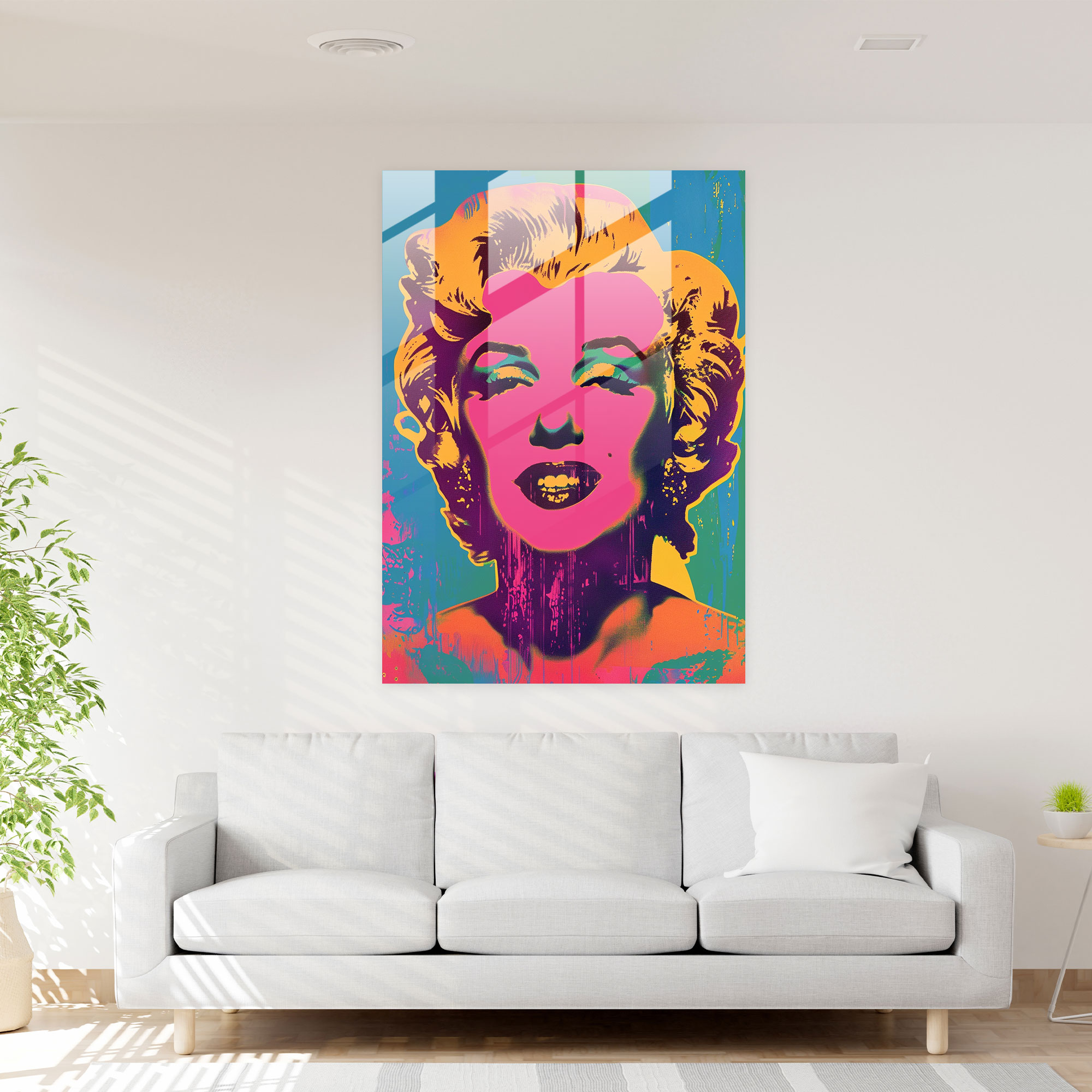 Andy Warhol Ev Dekorasyonu - İkonik Tasarım - Cam Tablolar Modern Sanat Duvar Dekorasyonu