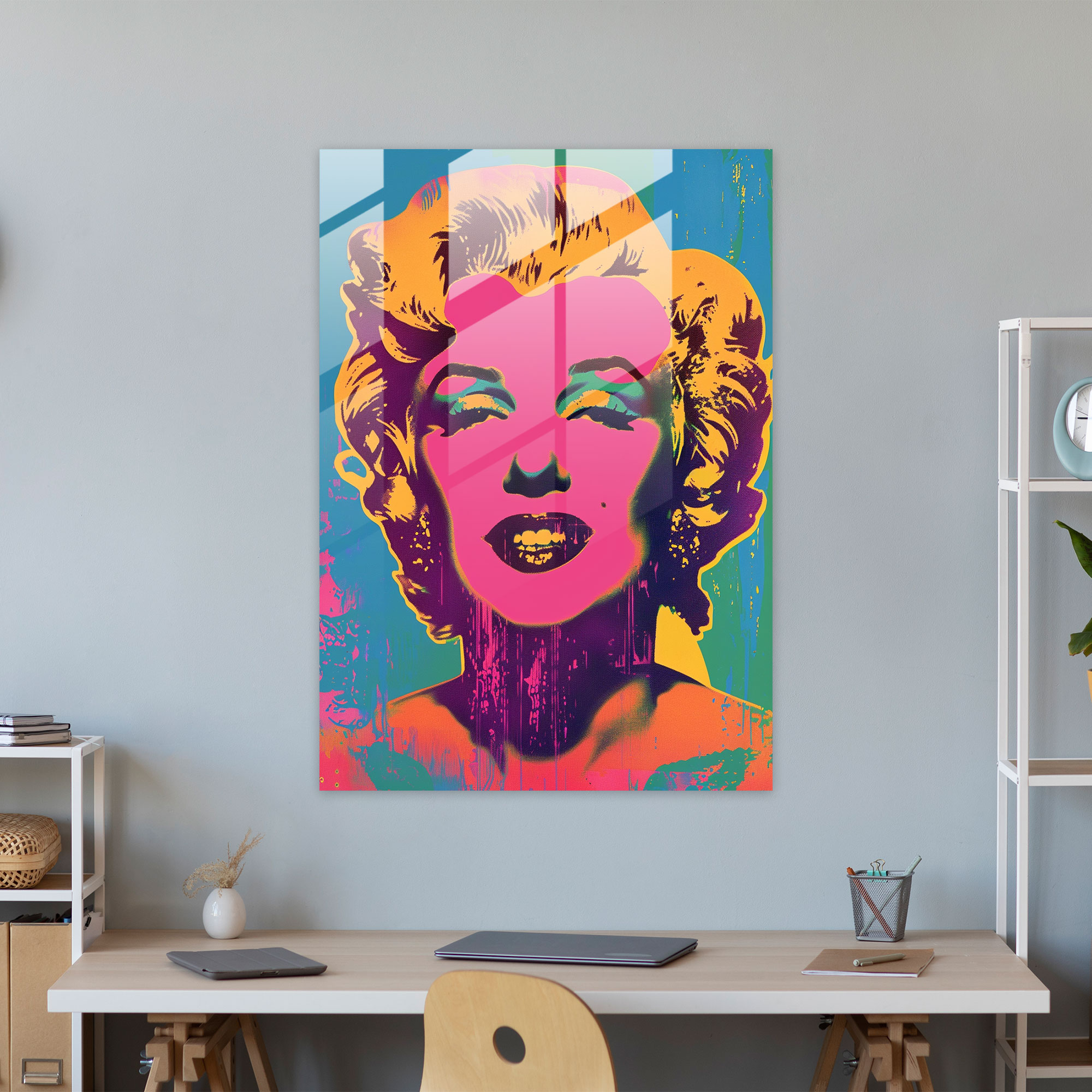 Andy Warhol Ev Dekorasyonu - İkonik Tasarım - Cam Tablolar Modern Sanat Duvar Dekorasyonu