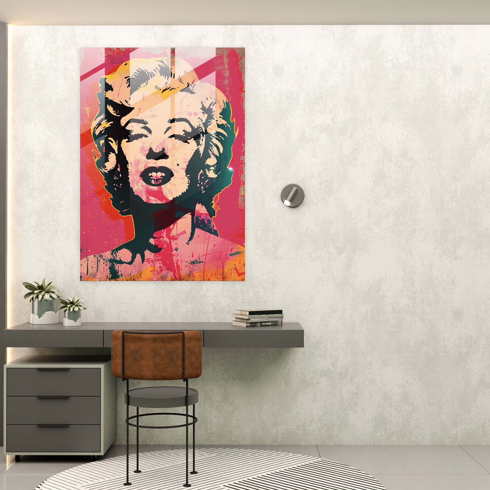 Andy Warhol Cam Tablo - Marilyn Monroe
Andy Warhol'un ünlü eseri Marilyn Monroe'nun eşsiz bir yorumu olan cam tablo.