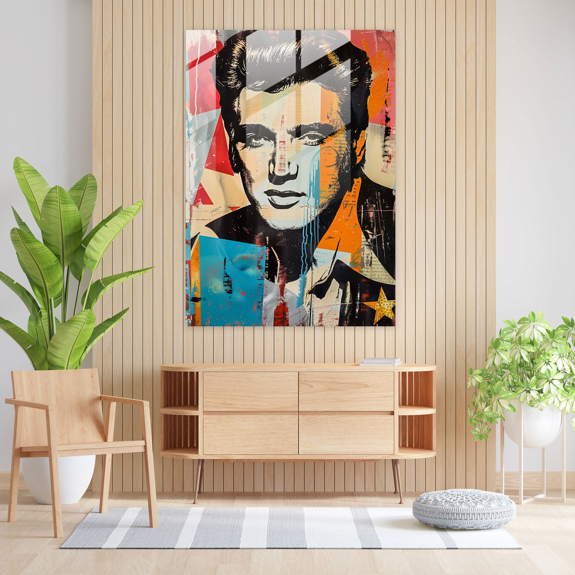 Andy Warhol Duvar Dekorasyonu - Elvis Presley - Cam Tablo Duvar Sanatı Duvar Dekorasyonu