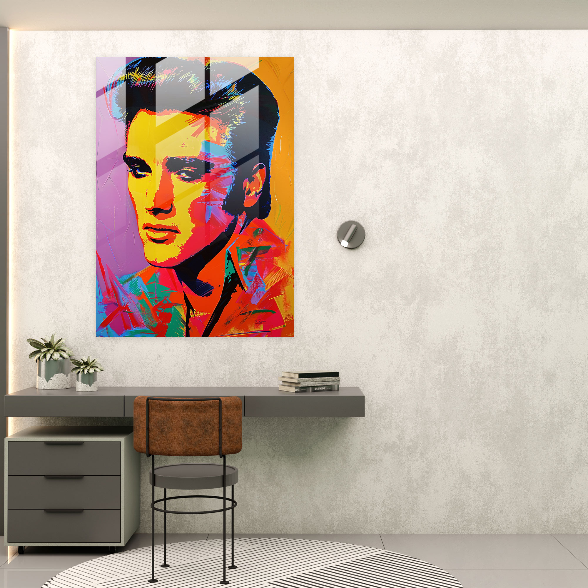 Andy Warhol Elvis Presley Cam Tablo - Duvar Dekorasyonu Ev Dekorasyonu