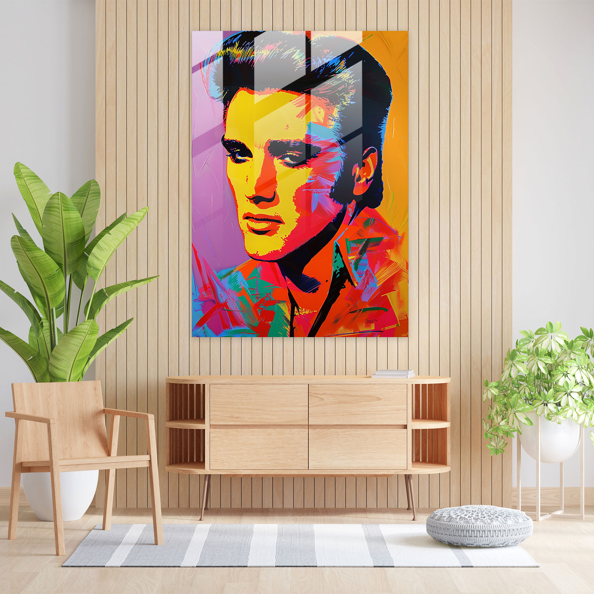 Andy Warhol Elvis Presley Cam Tablo - Duvar Dekorasyonu Ev Dekorasyonu
