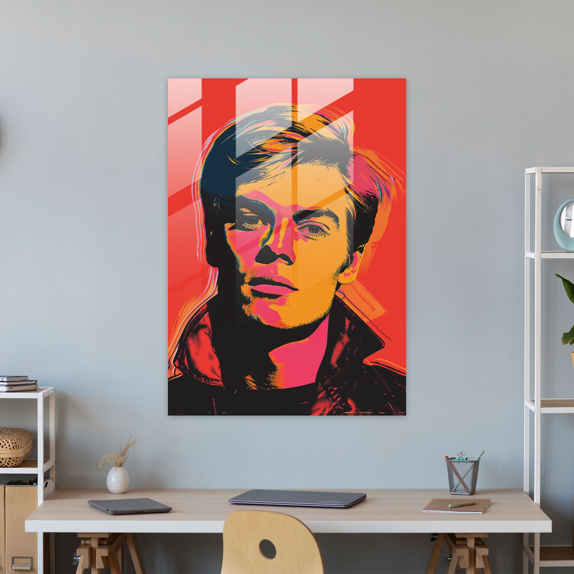 Andy Warhol Cam Tablo - Duvar Dekorasyonu Modern Sanat Ev Dekorasyonu