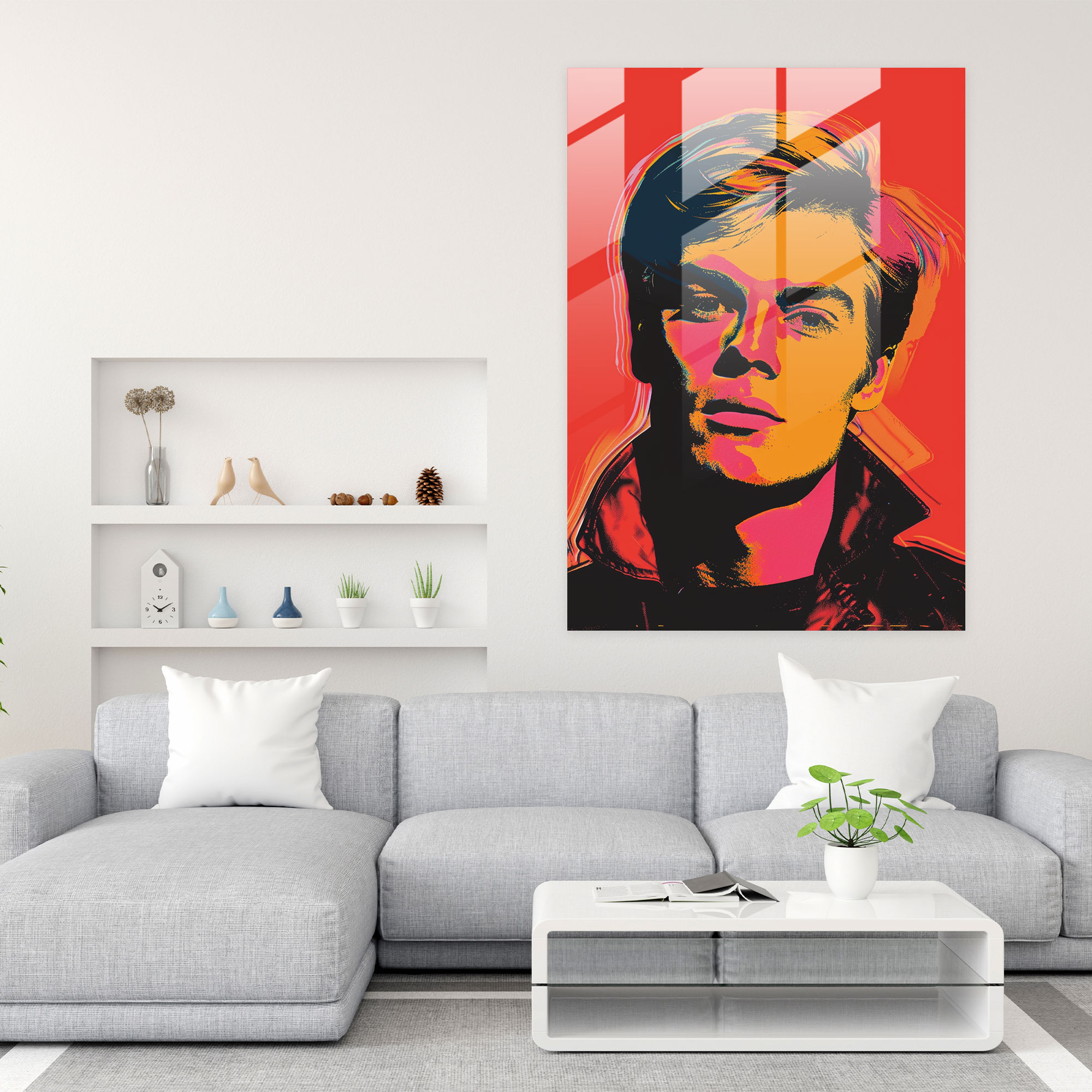 Andy Warhol Cam Tablo - Duvar Dekorasyonu Modern Sanat Ev Dekorasyonu