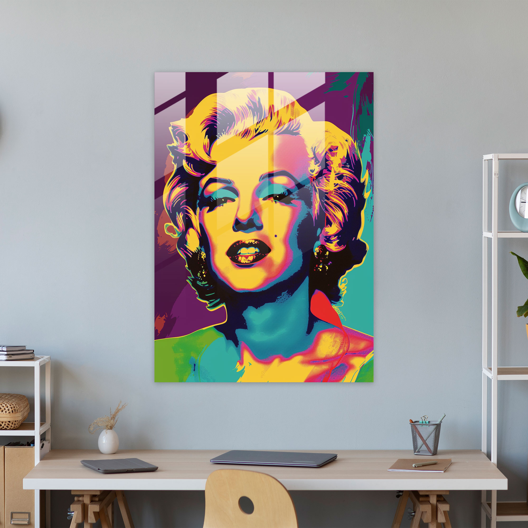 Andy Warhol Duvar Dekorasyonu - Cam Tablo Sanatı