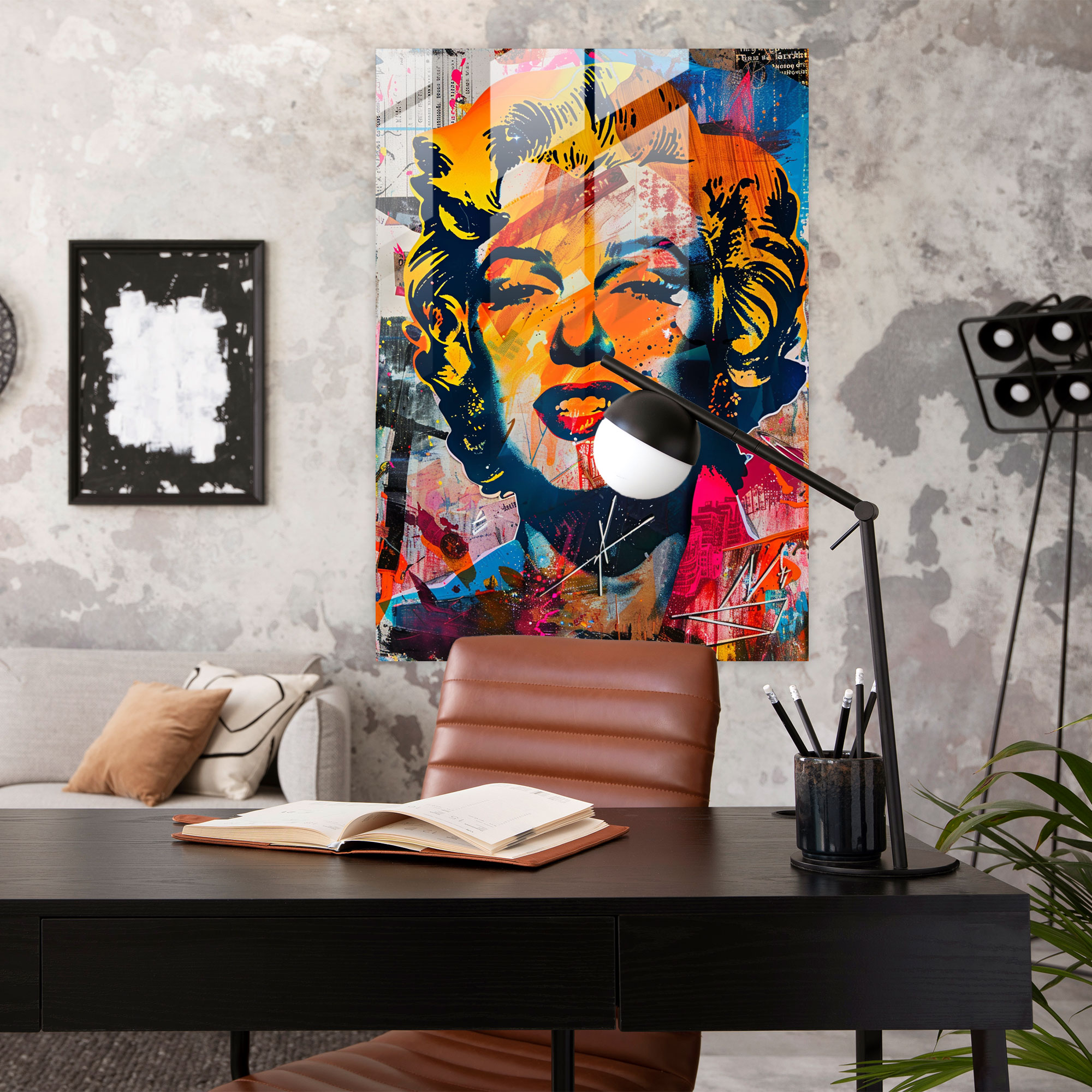 Andy Warhol Cam Tablo - Modern Sanat Duvar Dekorasyonu