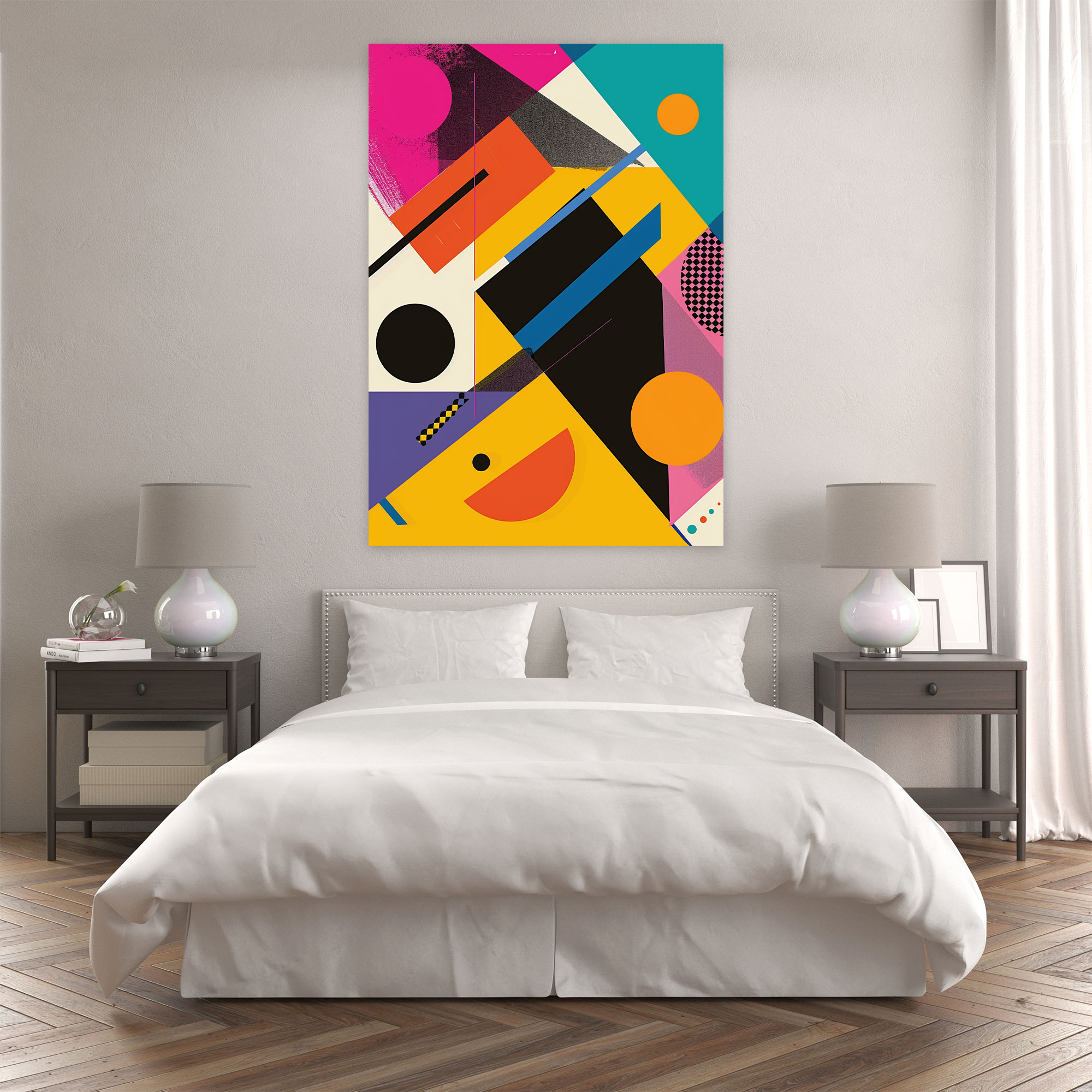 Geometrik Andy Warhol Tarzı Duvar Sanatı - Duvar Sanatı Kanvas Tablo