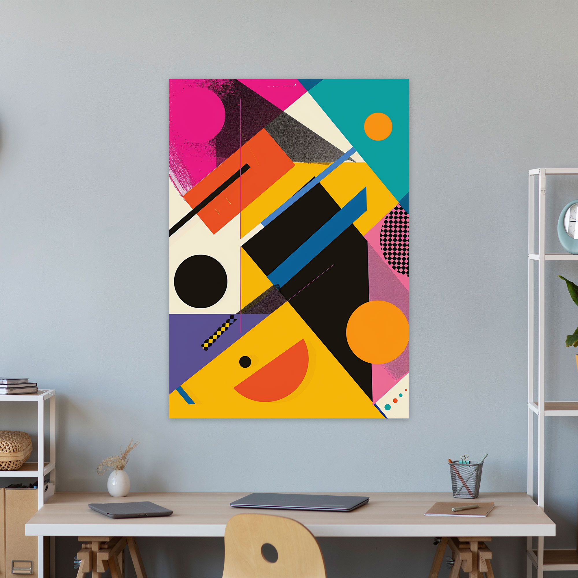 Geometrik Andy Warhol Tarzı Duvar Sanatı - Duvar Sanatı Kanvas Tablo