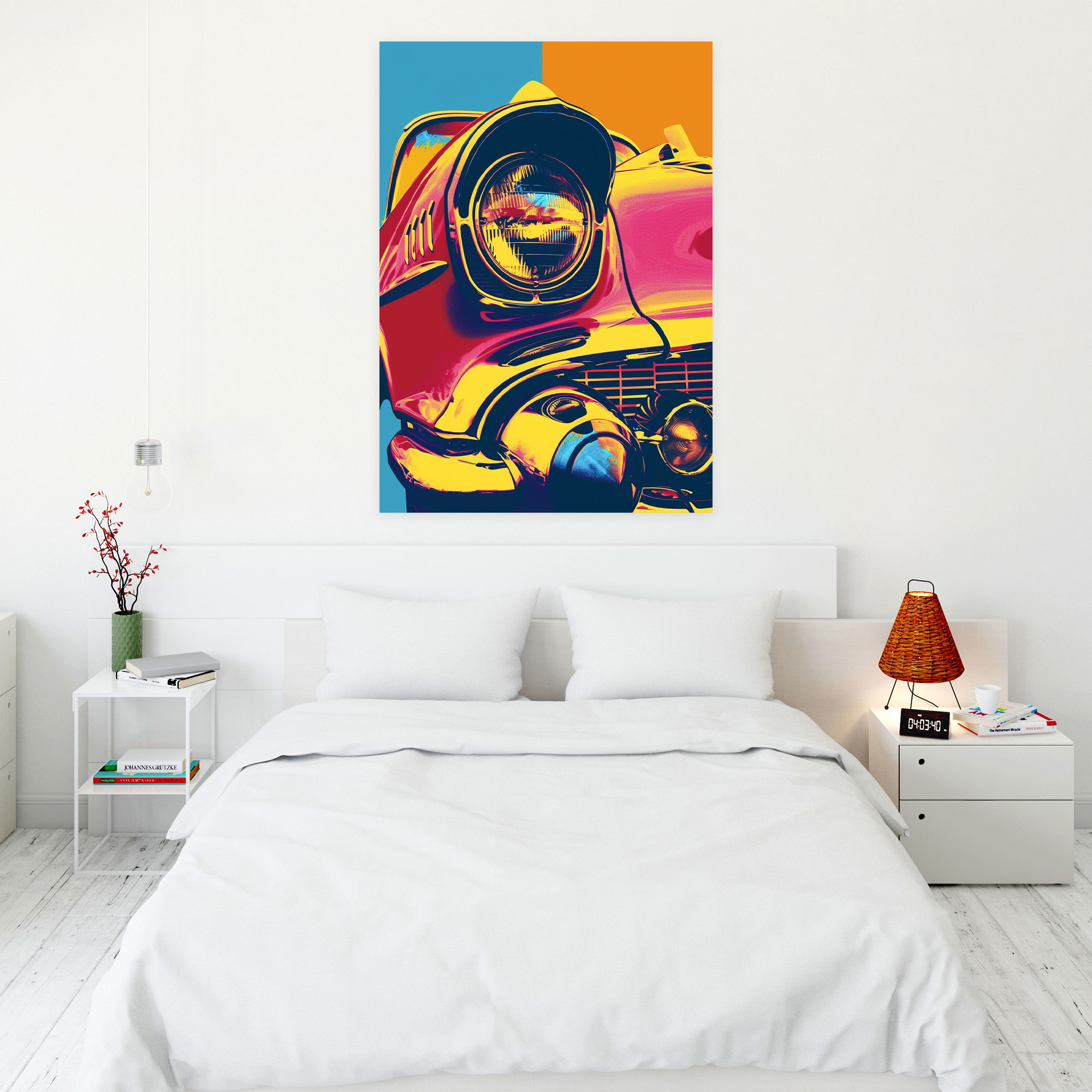 Andy Warhol Style Retro Car Canvas Print - Andy Warhol, Andy Warhol Style, Home Decoration, Canvas Wall Art