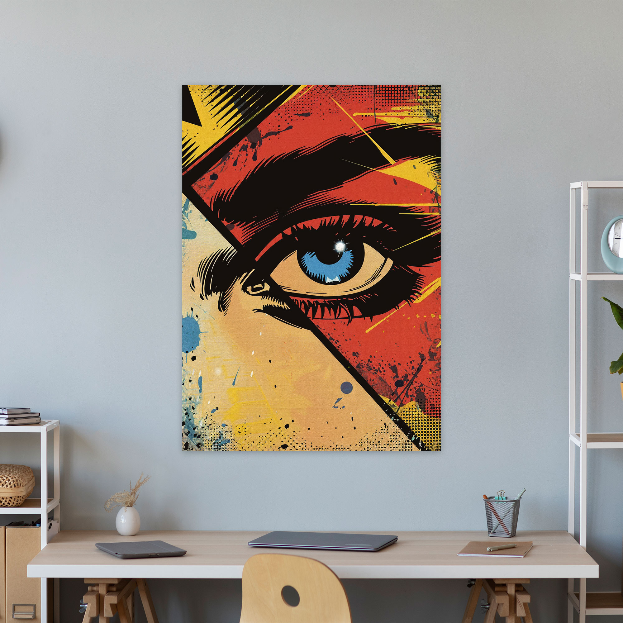 Comic Book Andy Warhol Style Wall Art - Andy Warhol, Home Decoration, Canvas Print, Canvas