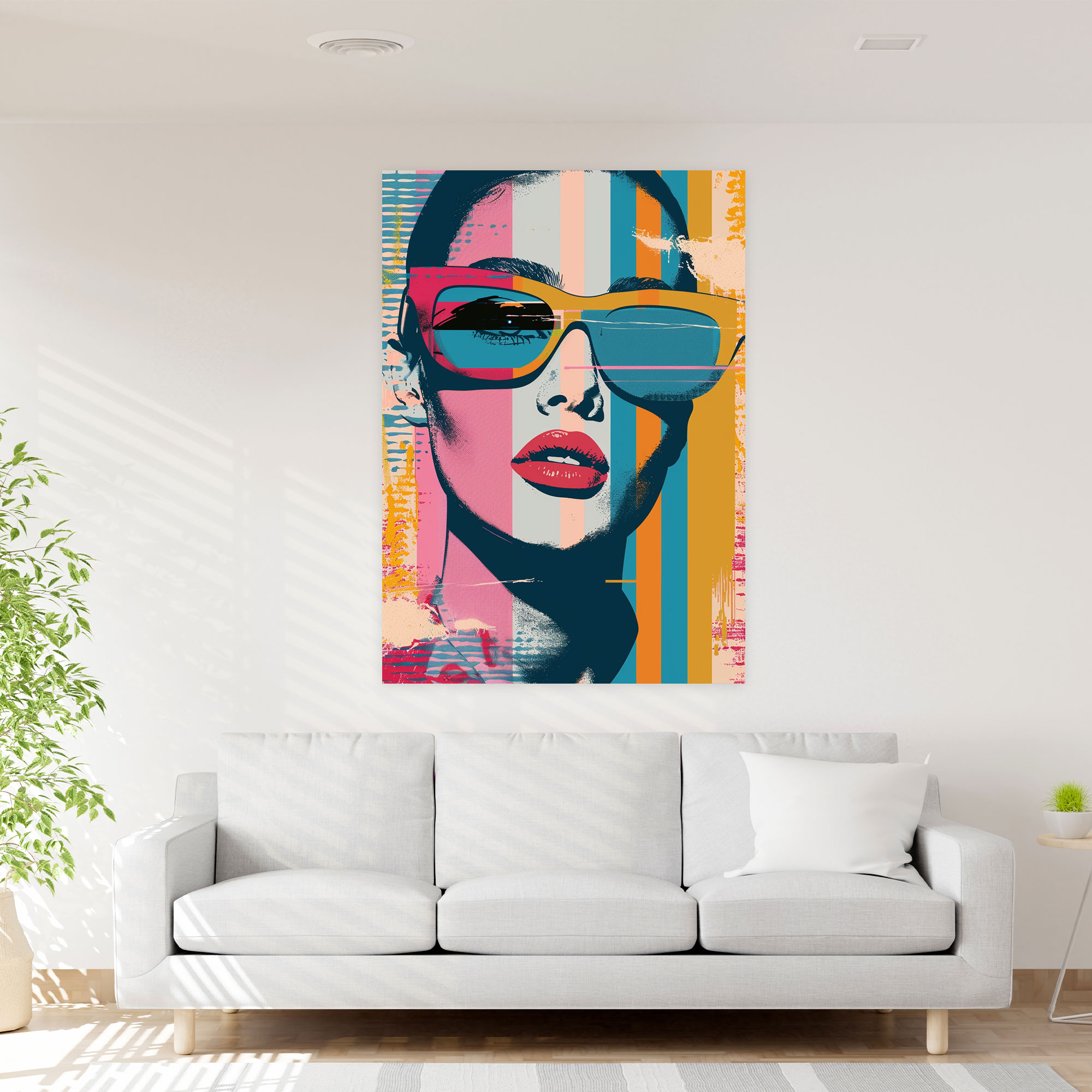 Retro Andy Warhol Style Canvas Print - Andy Warhol, Canvas, Canvas Print, Canvas Wall Art
