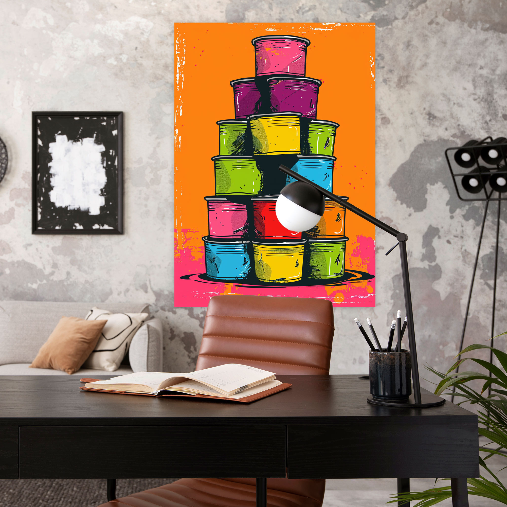 Andy Warhol Style Canvas Print - Colorful Soup Cans - Andy Warhol, Home Decoration, Canvas Print, Wall Art