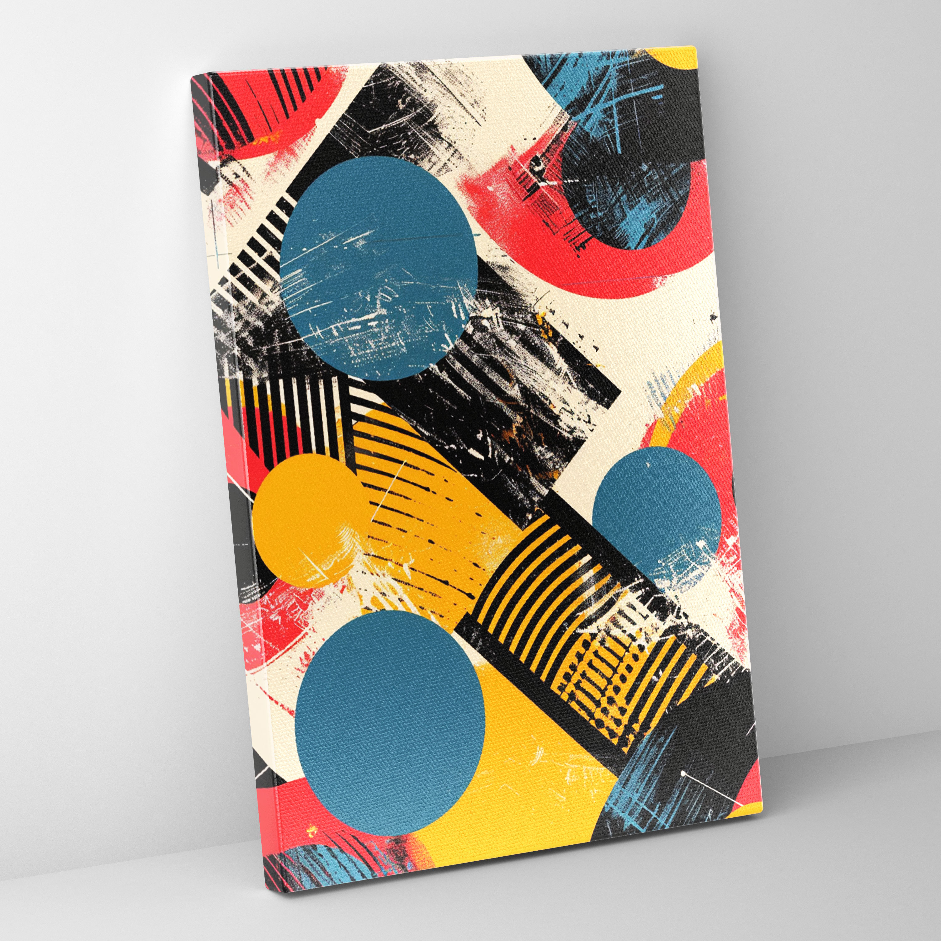 Andy Warhol Style Canvas Print - Bold Geometric Shapes - Andy Warhol, Andy Warhol Style, Home Decoration, Canvas Wall Art