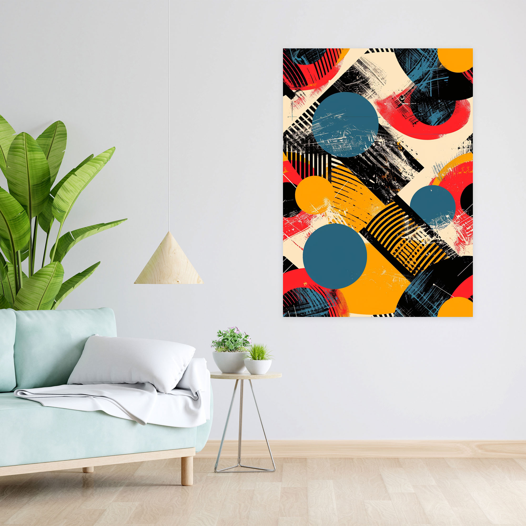 Andy Warhol Style Canvas Print - Bold Geometric Shapes - Andy Warhol, Andy Warhol Style, Home Decoration, Canvas Wall Art