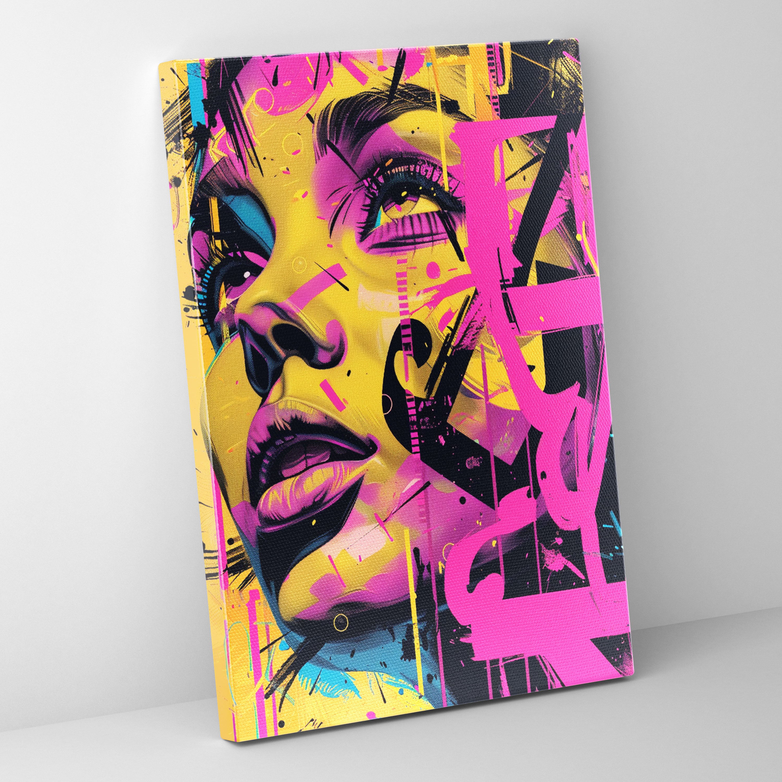 Andy Warhol Style Wall Art - Bold Typography - Andy Warhol, Andy Warhol Style, Canvas Wall Art, Canvas