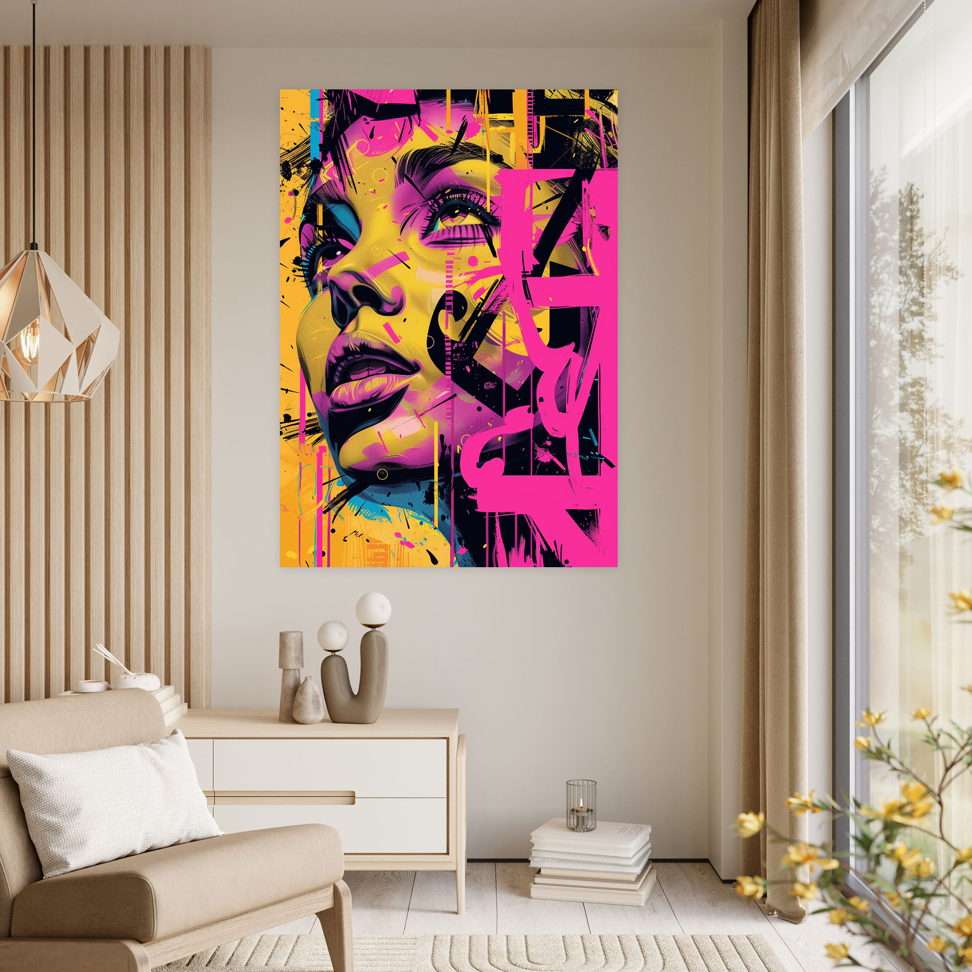 Andy Warhol Style Wall Art - Bold Typography - Andy Warhol, Andy Warhol Style, Canvas Wall Art, Canvas