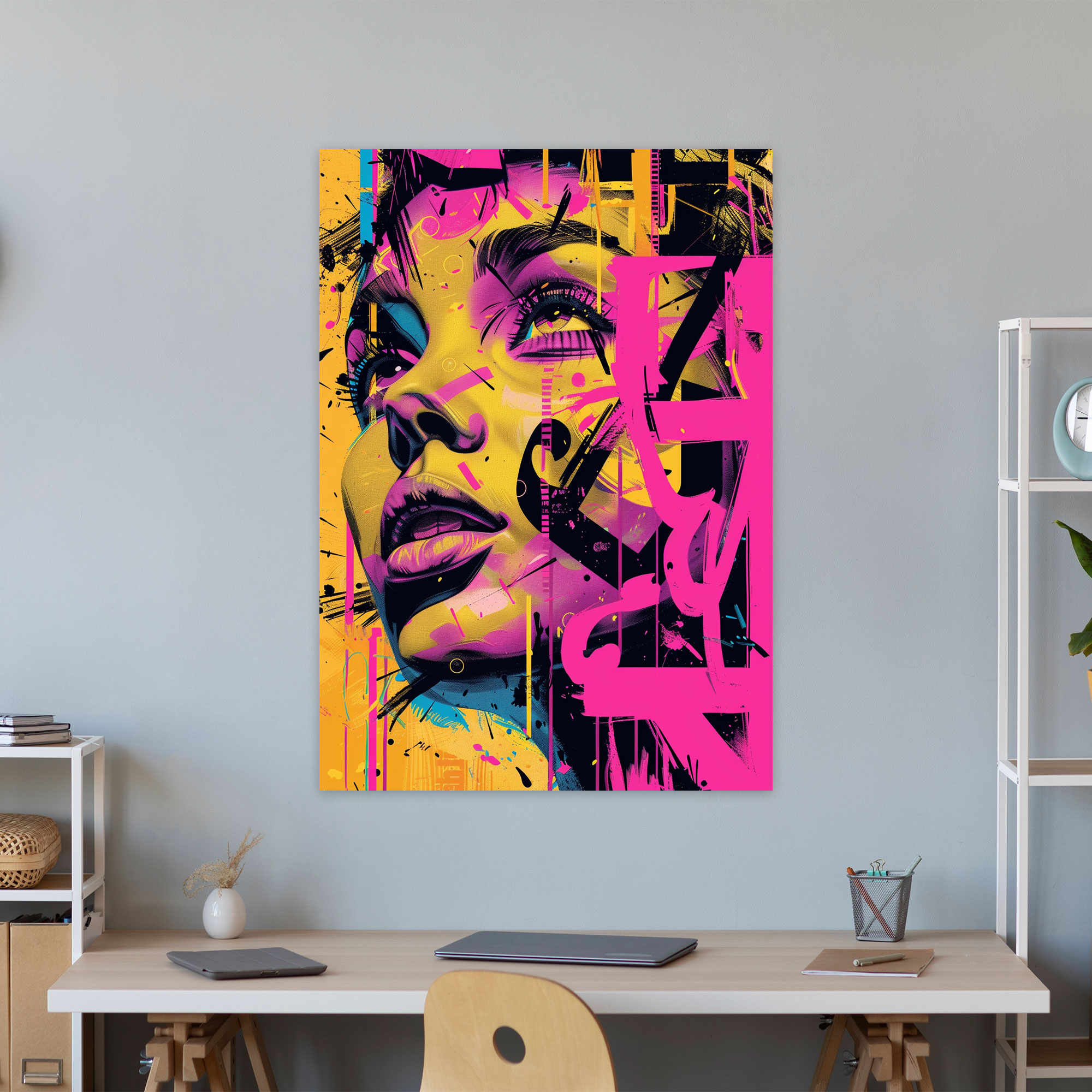 Andy Warhol Style Wall Art - Bold Typography - Andy Warhol, Andy Warhol Style, Canvas Wall Art, Canvas