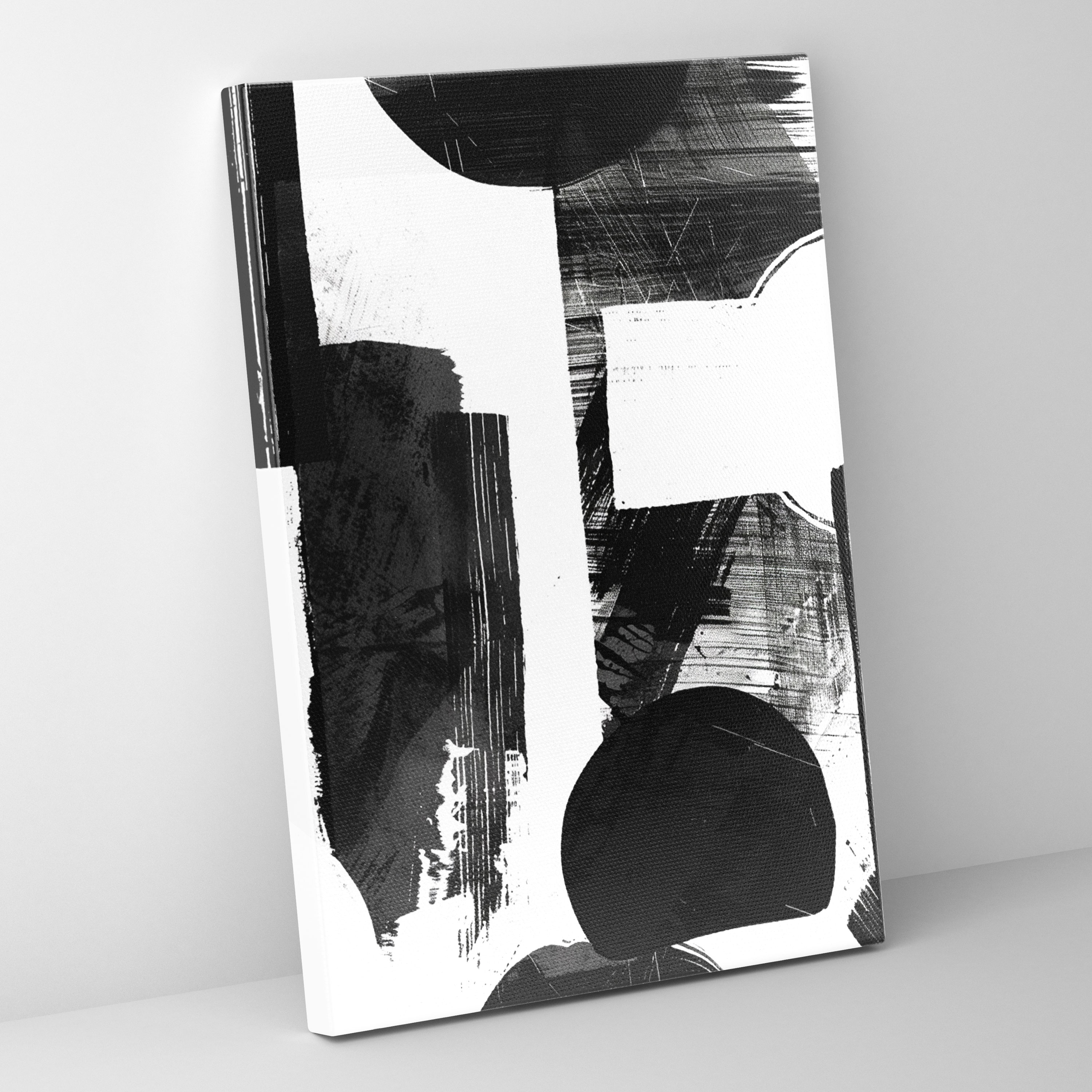 Andy Warhol Style Wall Decoration - Monochrome Abstract Shapes - Andy Warhol, Canvas, Canvas Print, Andy Warhol Style