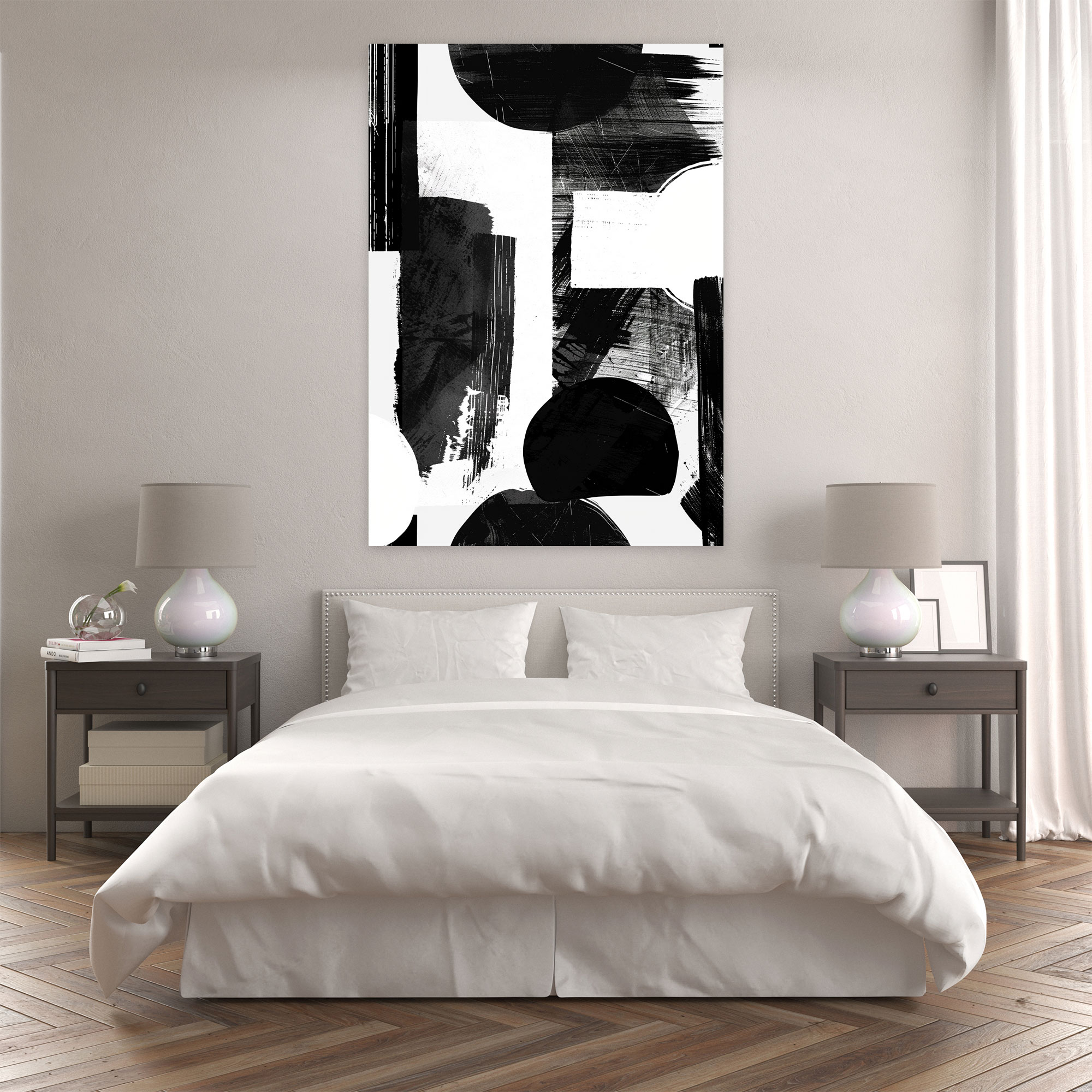 Andy Warhol Style Wall Decoration - Monochrome Abstract Shapes - Andy Warhol, Canvas, Canvas Print, Andy Warhol Style
