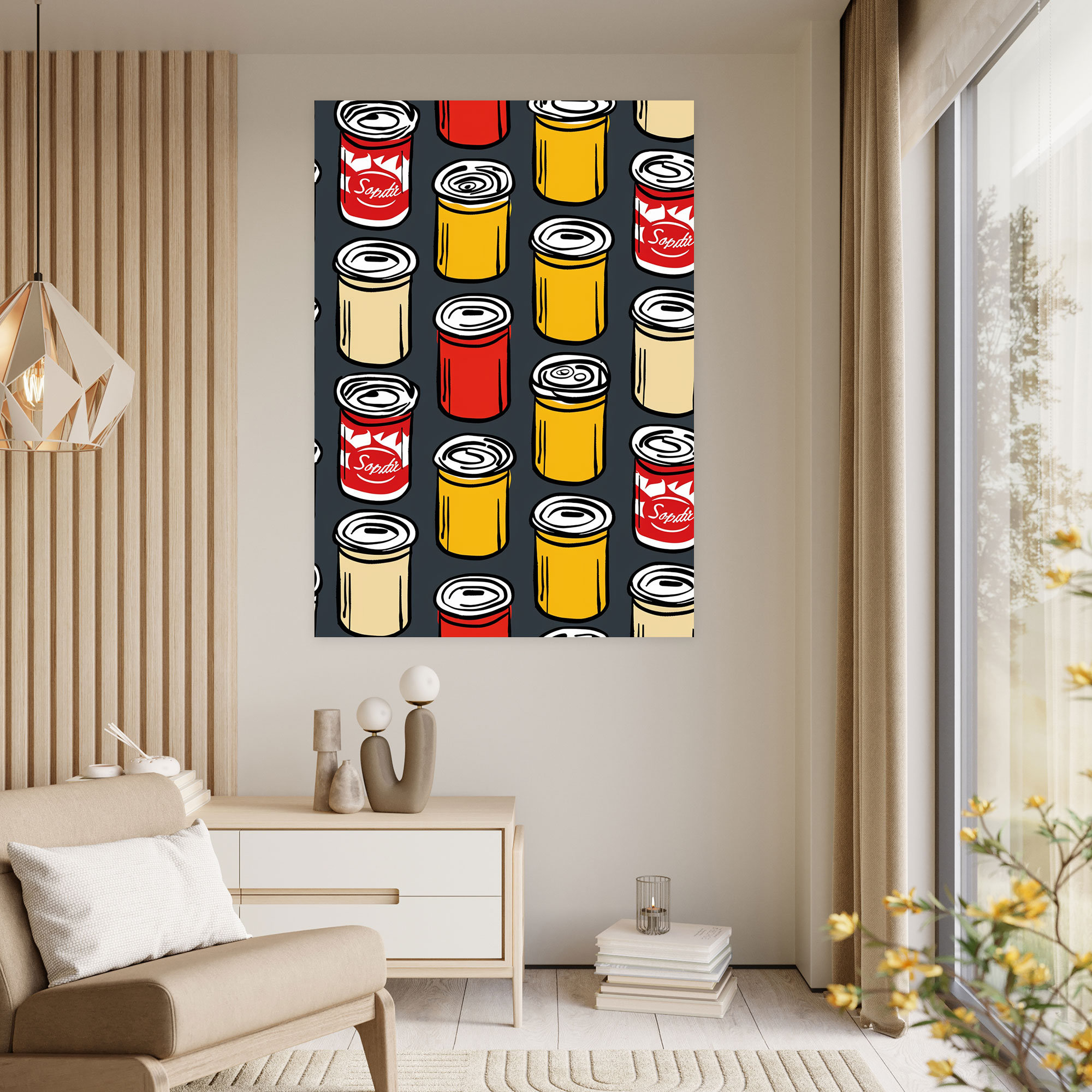 Andy Warhol Soup Cans Canvas Print - Andy Warhol, Canvas, Home Decoration, Canvas Print