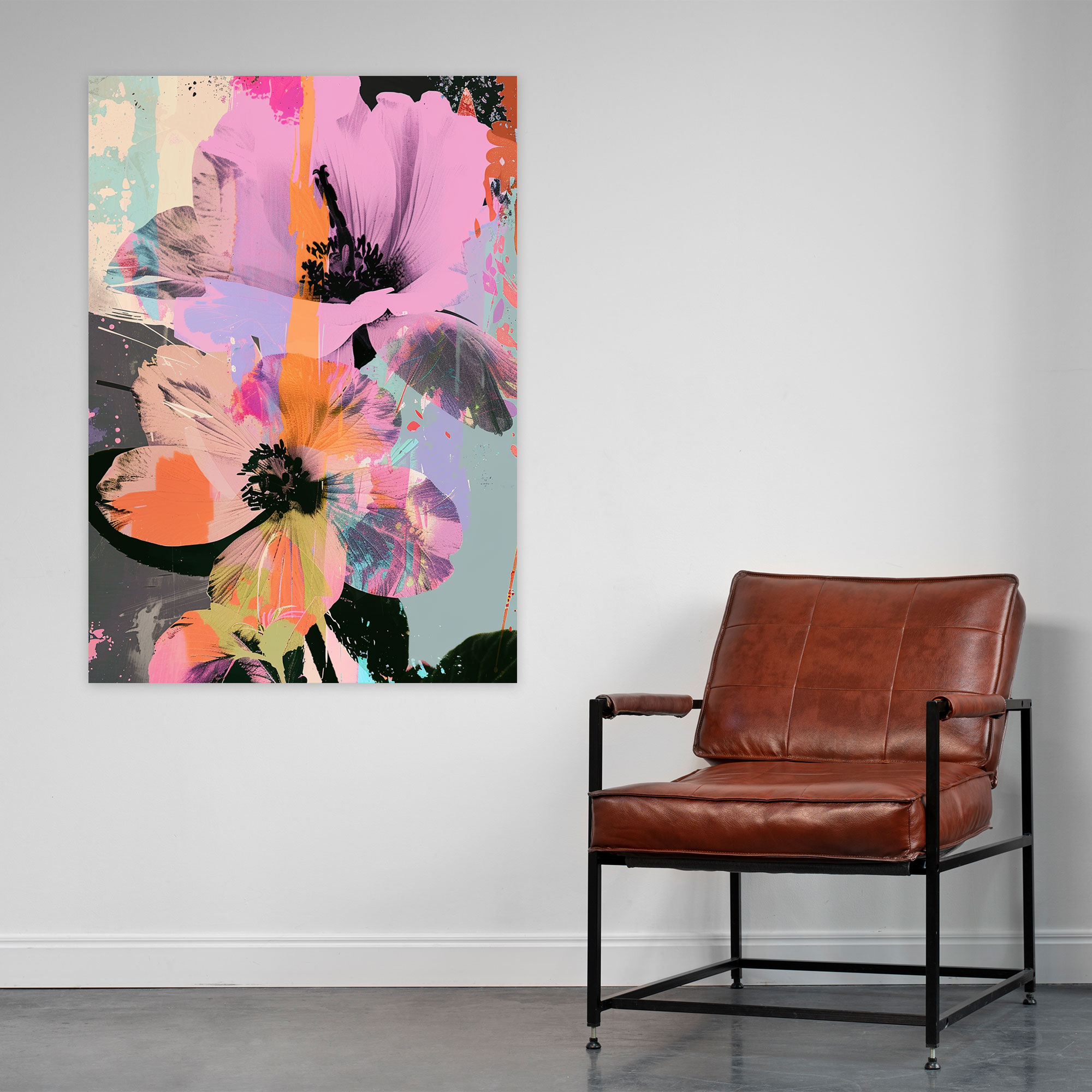 Andy Warhol Flowers Collage Canvas Print - Andy Warhol, Wall Decoration, Canvas, Andy Warhol
