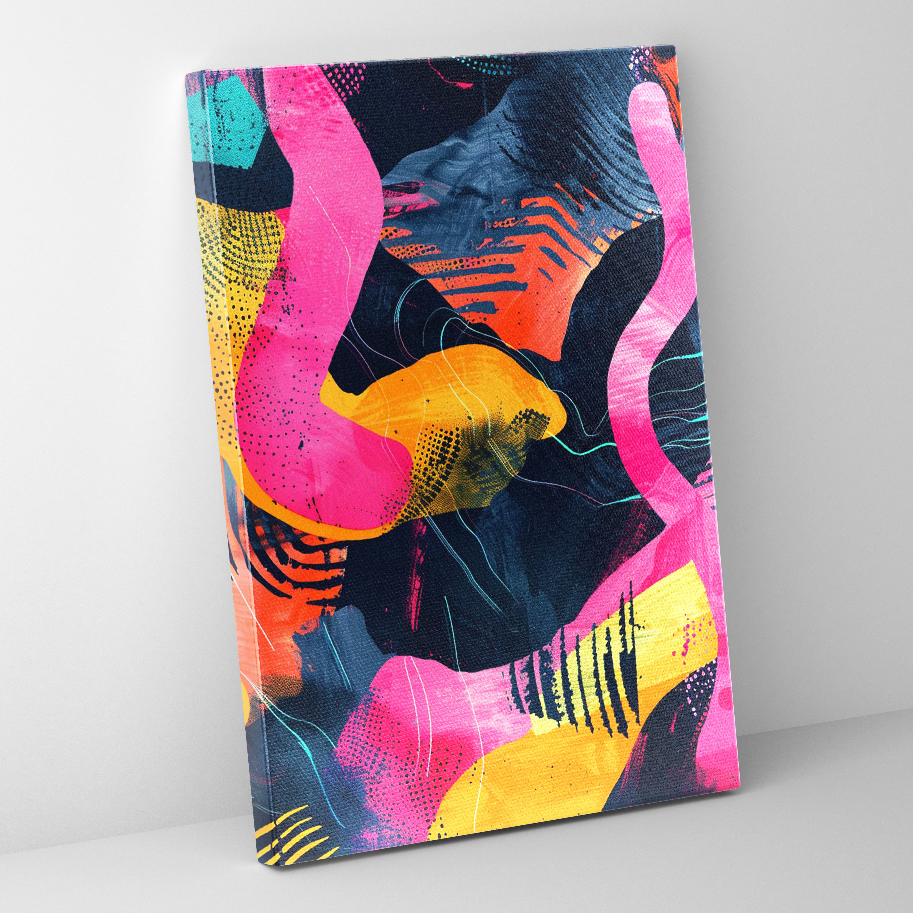 Andy Warhol Abstract Neon Patterns Wall Decoration - Andy Warhol, Canvas, Wall Art, Canvas Print