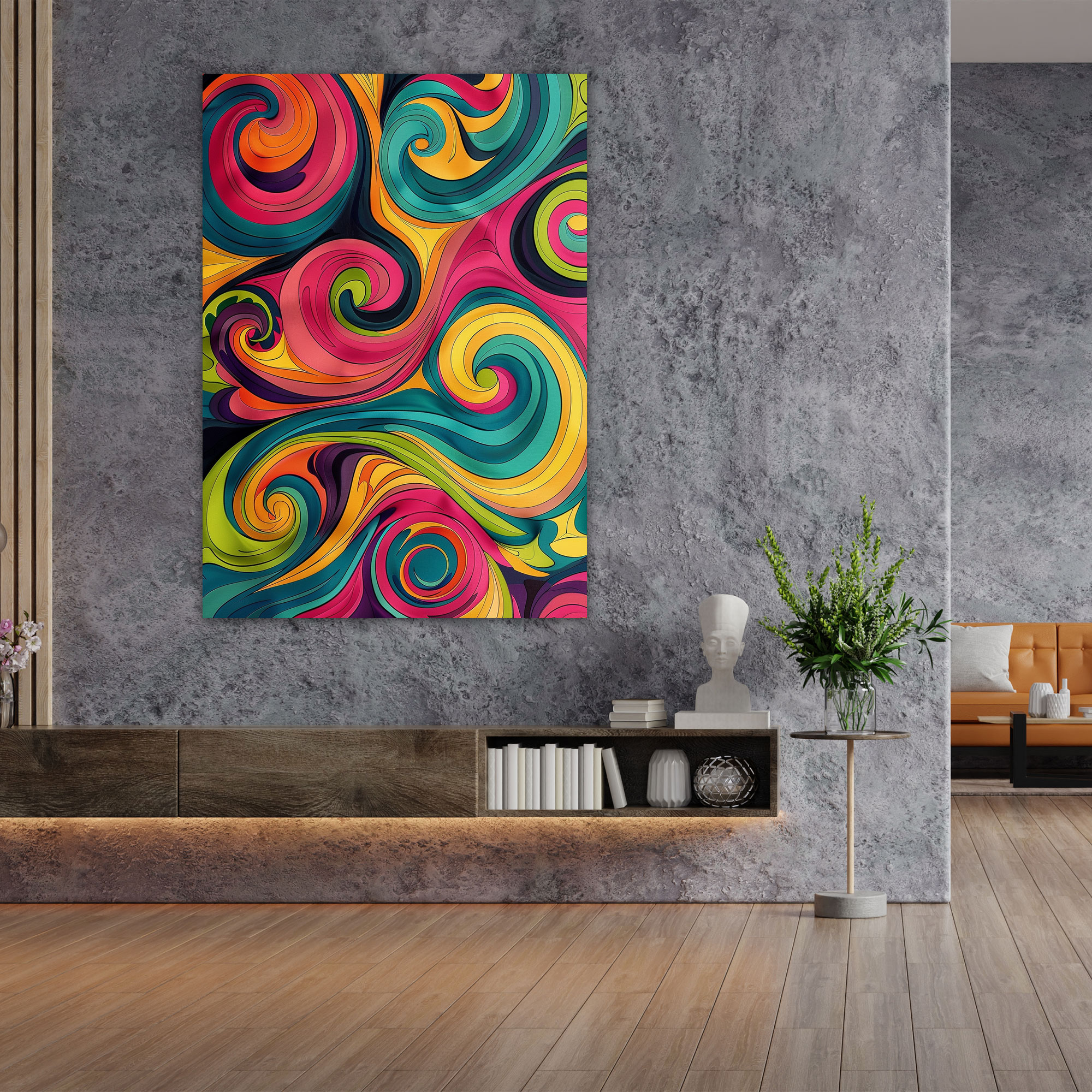 Andy Warhol Psychedelic Swirls Canvas Print - Andy Warhol, Canvas Print, Canvas Wall Art, Canvas