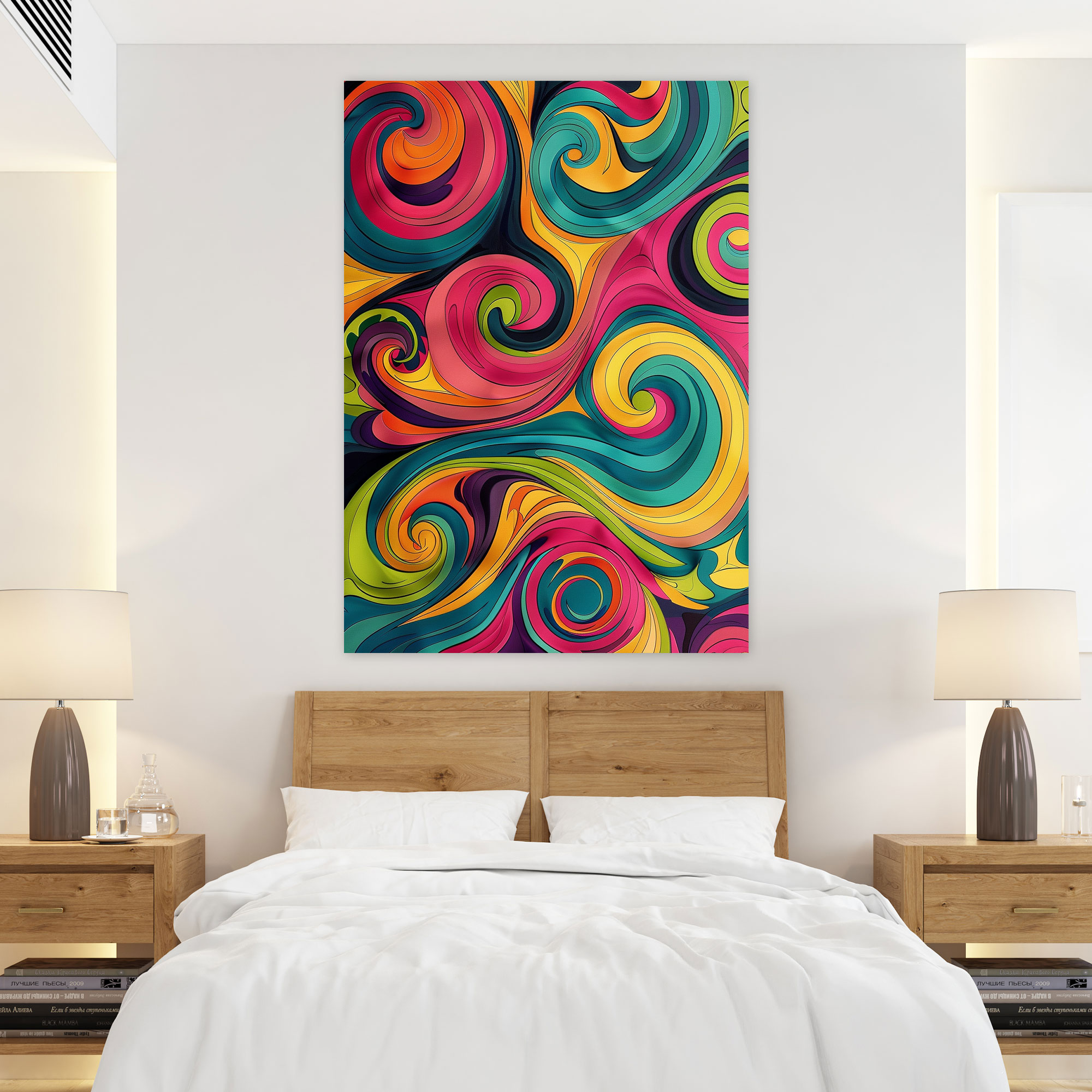 Andy Warhol Psychedelic Swirls Canvas Print - Andy Warhol, Canvas Print, Canvas Wall Art, Canvas
