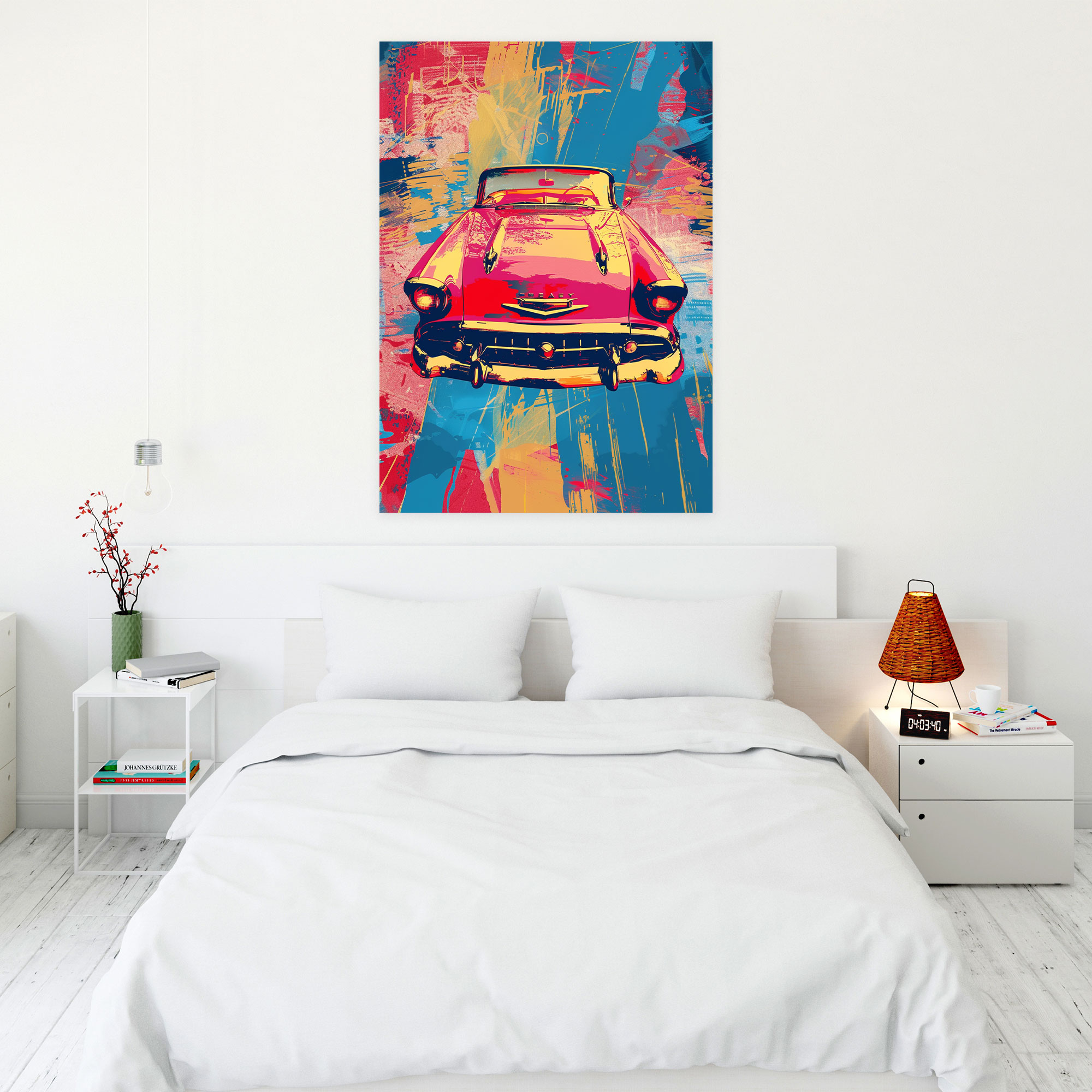 Andy Warhol Retro Cars Wall Art - Andy Warhol, Andy Warhol, Wall Art, Canvas Print