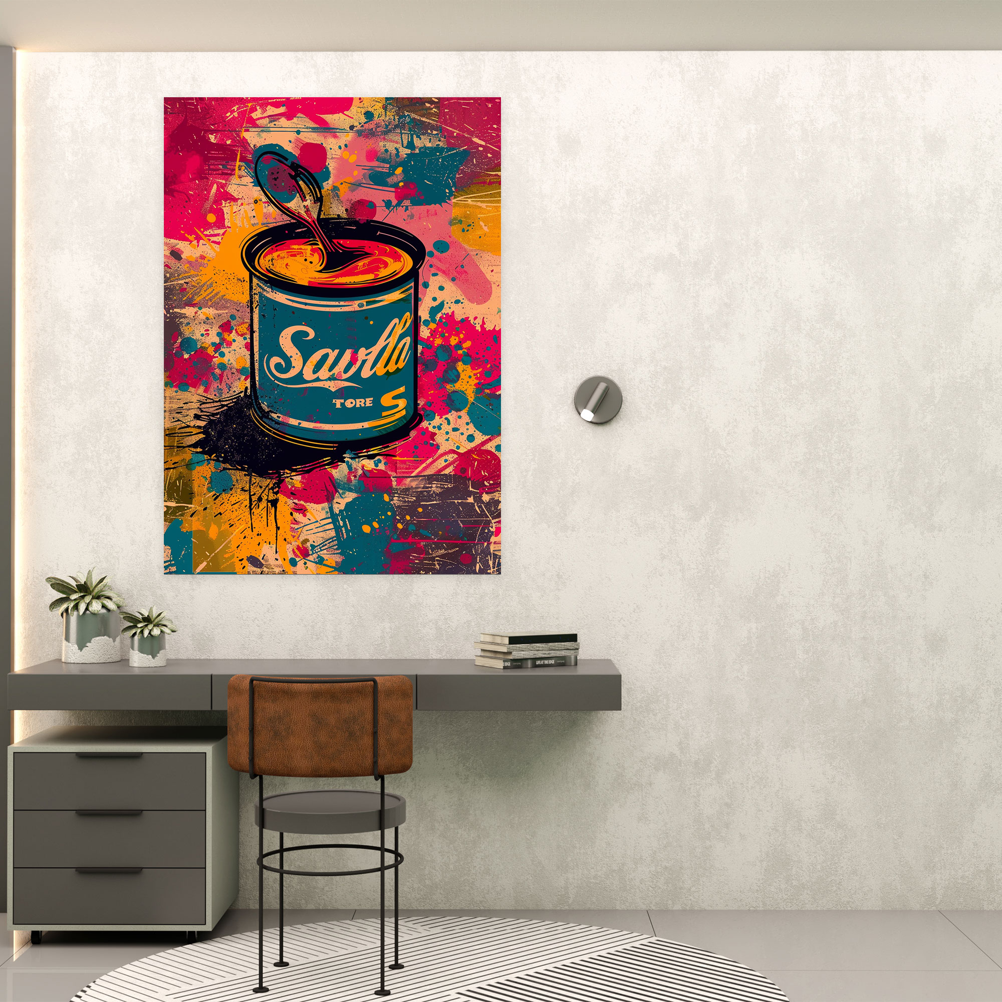 Andy Warhol Canvas Print Wall Art - Colorful Pop Art Soup Can - Andy Warhol, Soup Can, Wall Decoration, Wall Art