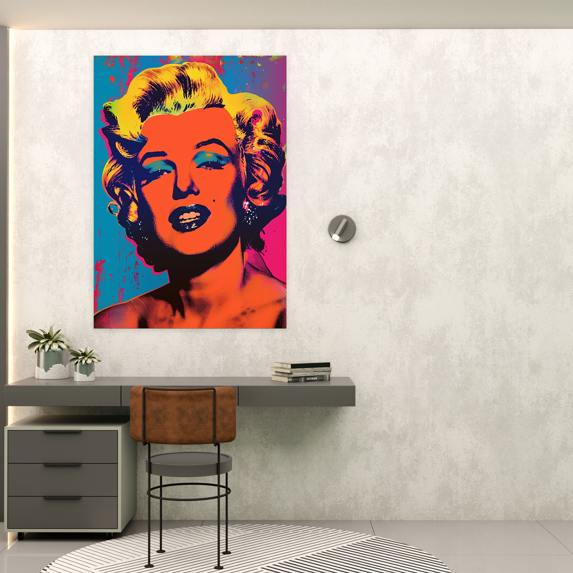 Andy Warhol Wall Art Canvas Print - Vibrant Marilyn Monroe Portrait - Andy Warhol, Andy Warhol, Canvas, Wall Decoration