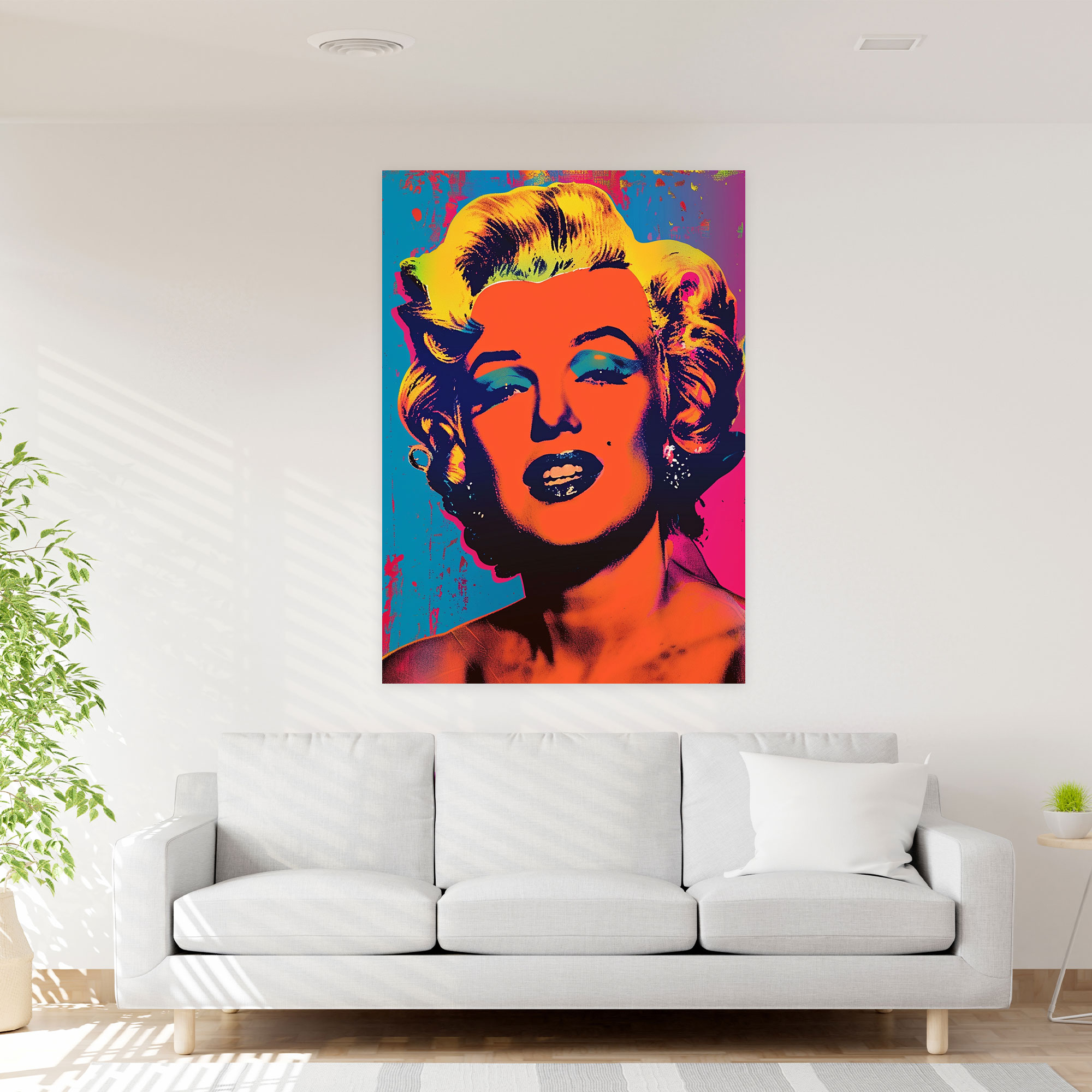 Andy Warhol Wall Art Canvas Print - Vibrant Marilyn Monroe Portrait - Andy Warhol, Andy Warhol, Canvas, Wall Decoration