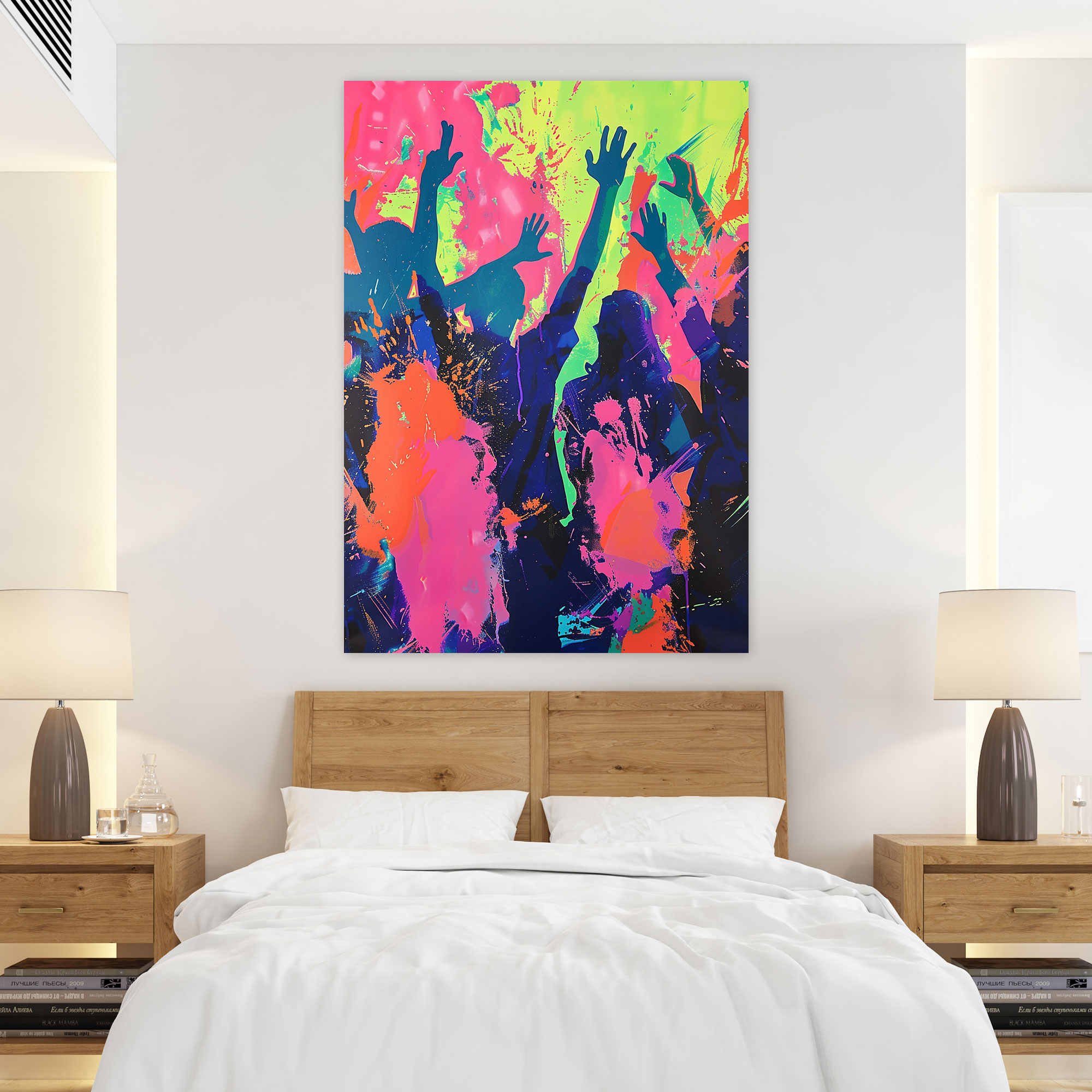 Andy Warhol Canvas Print Wall Art - Vibrant Concert Scene - Andy Warhol, Canvas Wall Art, Home Decoration, Wall Decoration