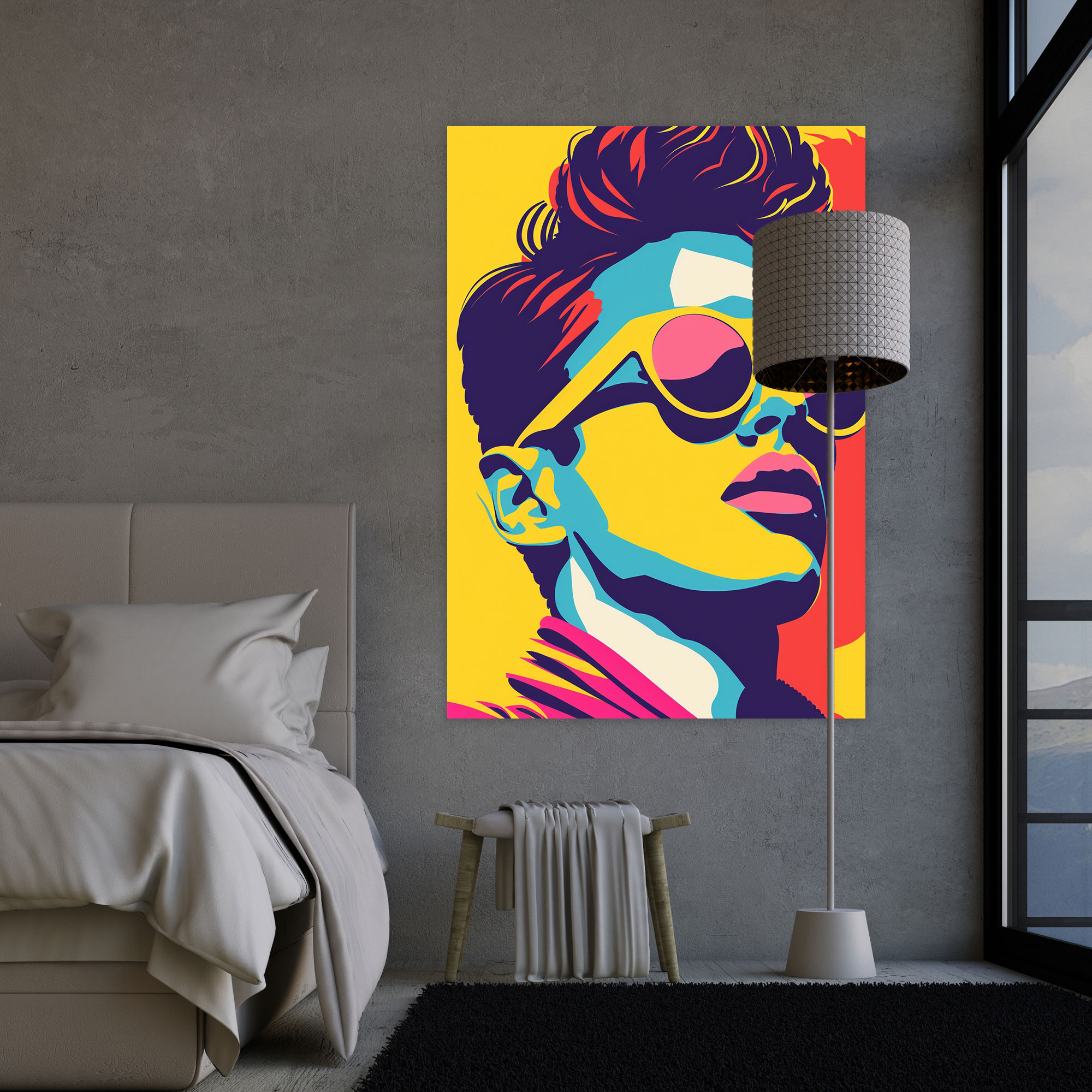 Andy Warhol Wall Art Canvas Print - Fun Quirky Illustrations - Andy Warhol, Canvas Print, Canvas, Home Decoration