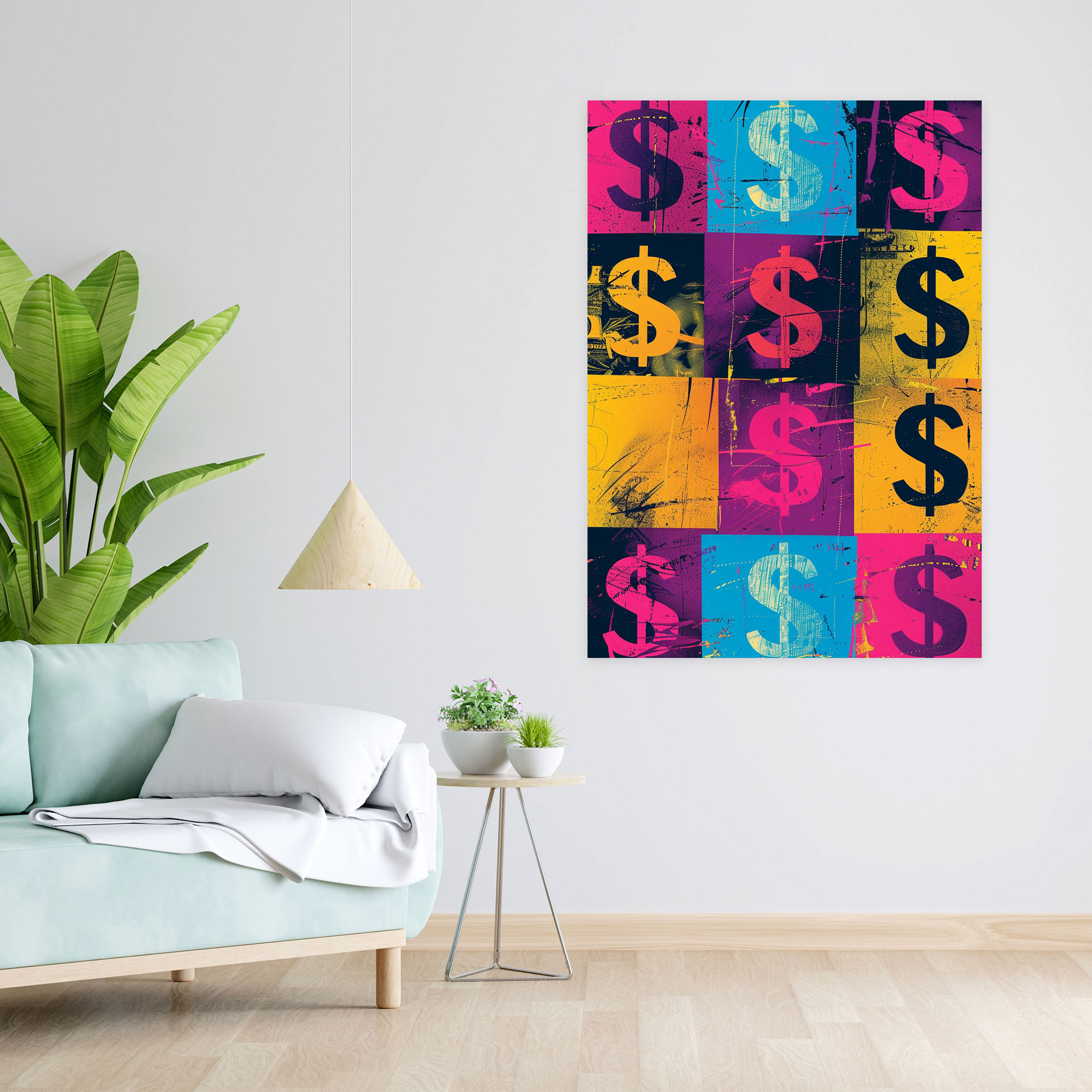 Andy Warhol Dollar Signs Wall Decoration - Andy Warhol, Canvas, Wall Decoration, Canvas Print